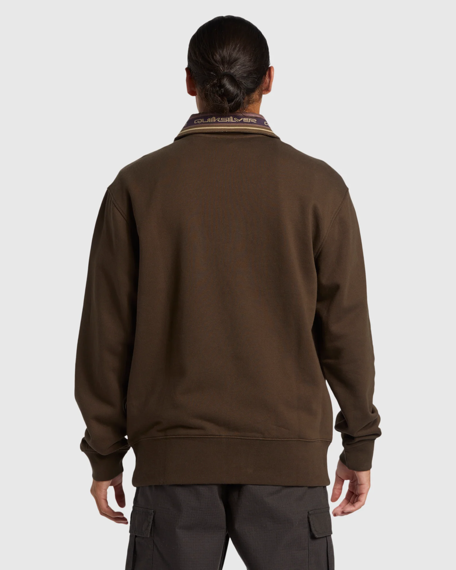 Mens Collared Half Zip Pullover Sweatshirt - Image 3