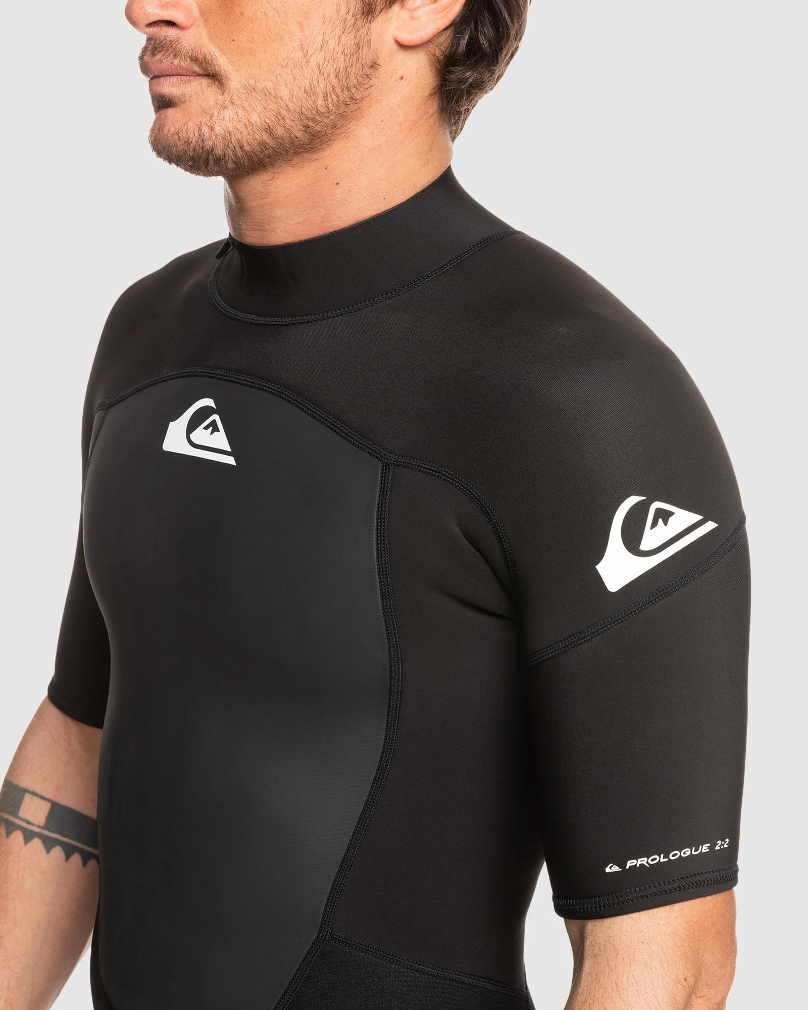 Mens 2/2mm Prologue Short Sleeve Back Zip Springsuit - Image 7
