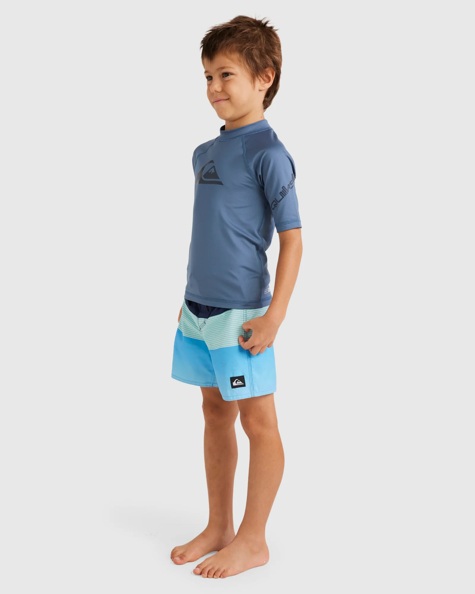 Boys 2-7 All Time Short Sleeve UPF 50 Rash Vest - Image 2