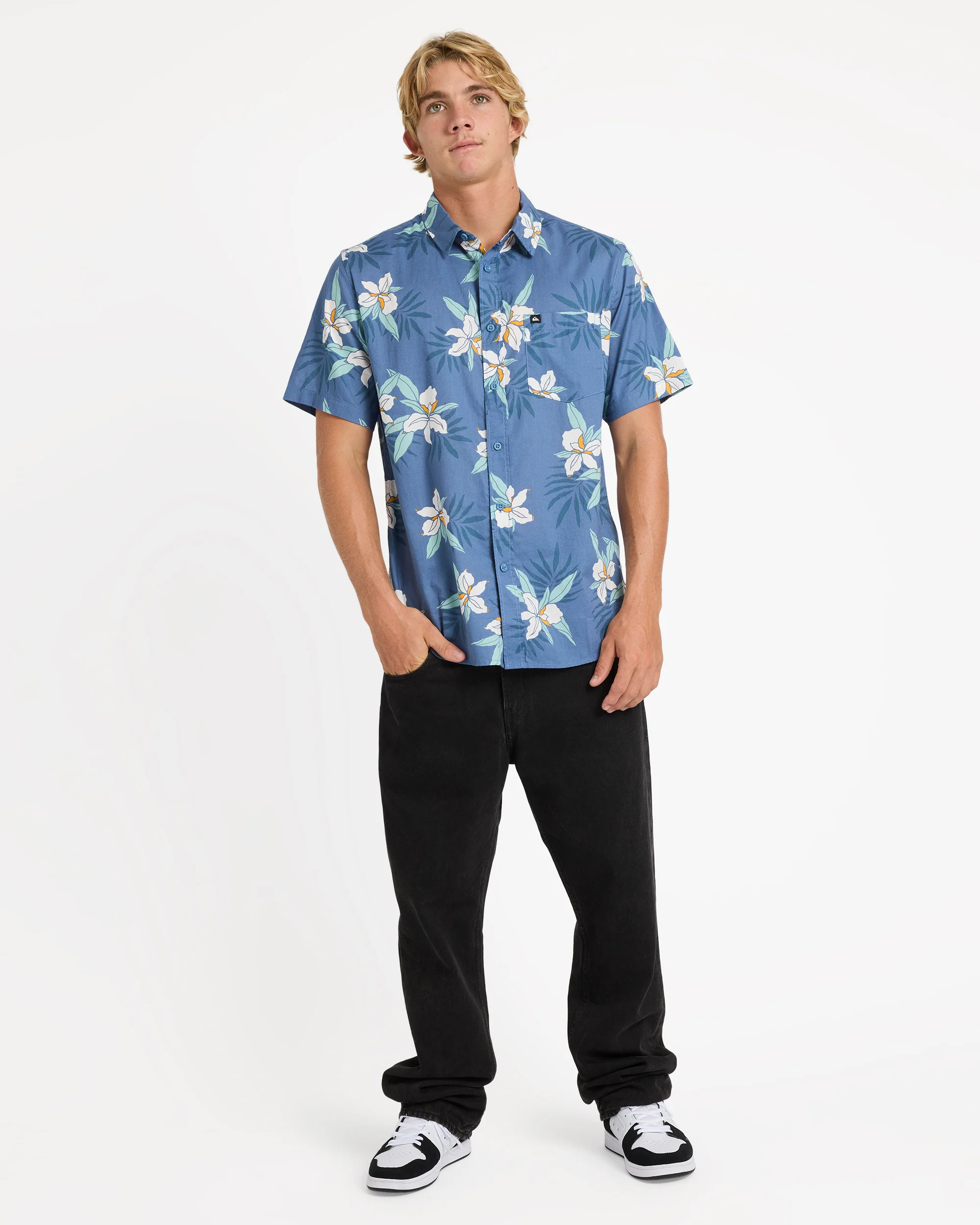 Mens Apero Classic Floral Short Sleeve Shirt - Image 5