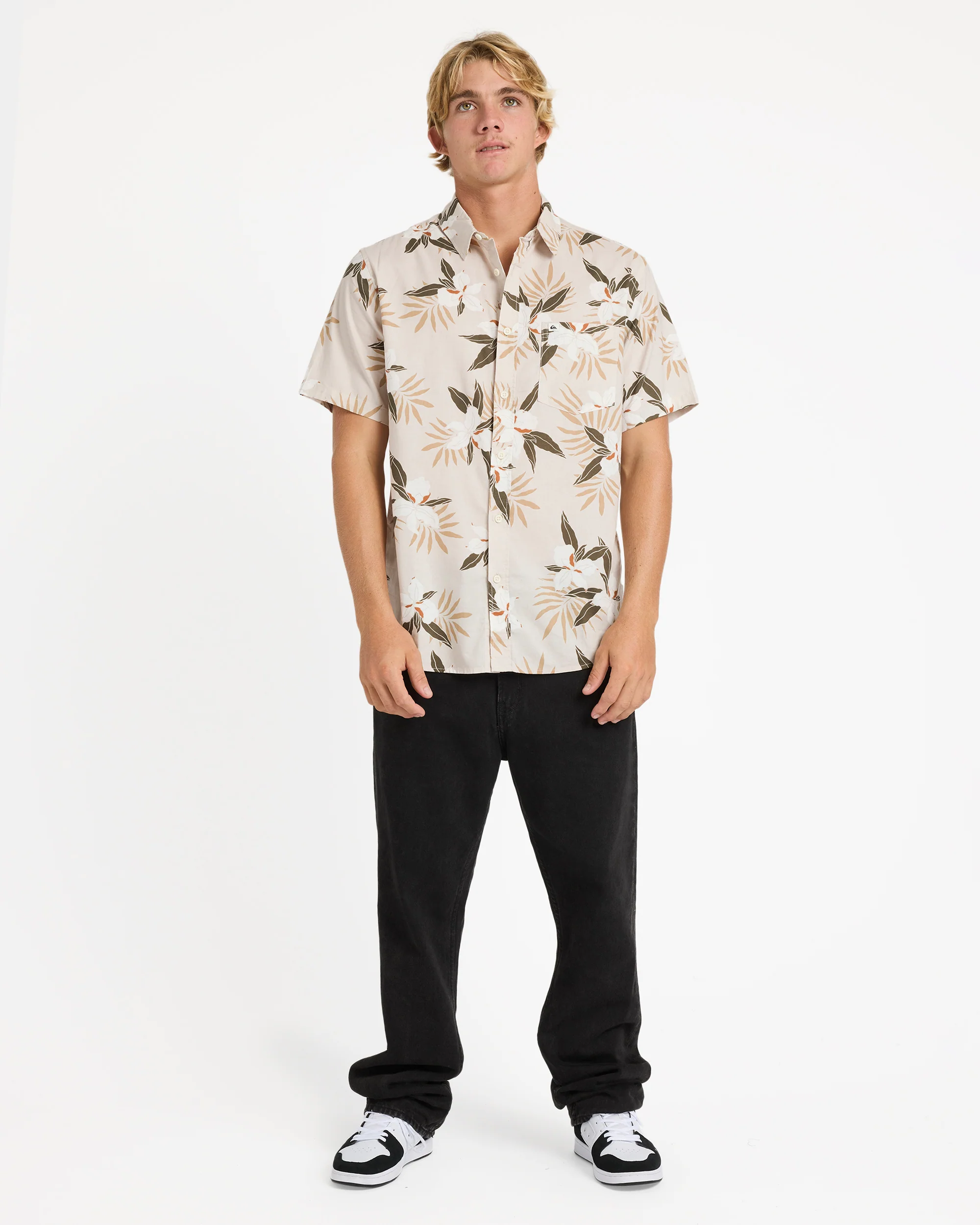 Mens Apero Classic Floral Short Sleeve Shirt - Image 5