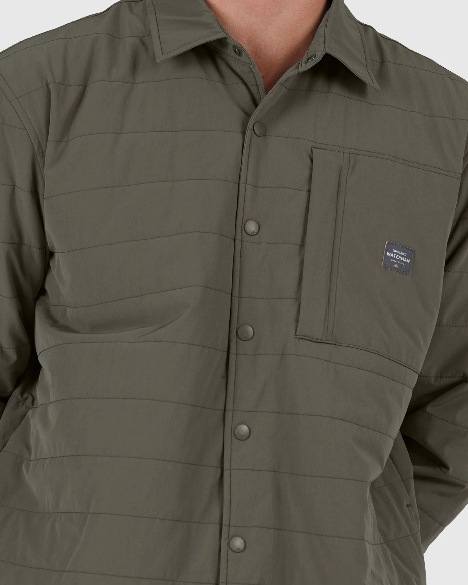 Mens Waterman Artic Bait Long Sleeve Quilted Overshirt - Image 4