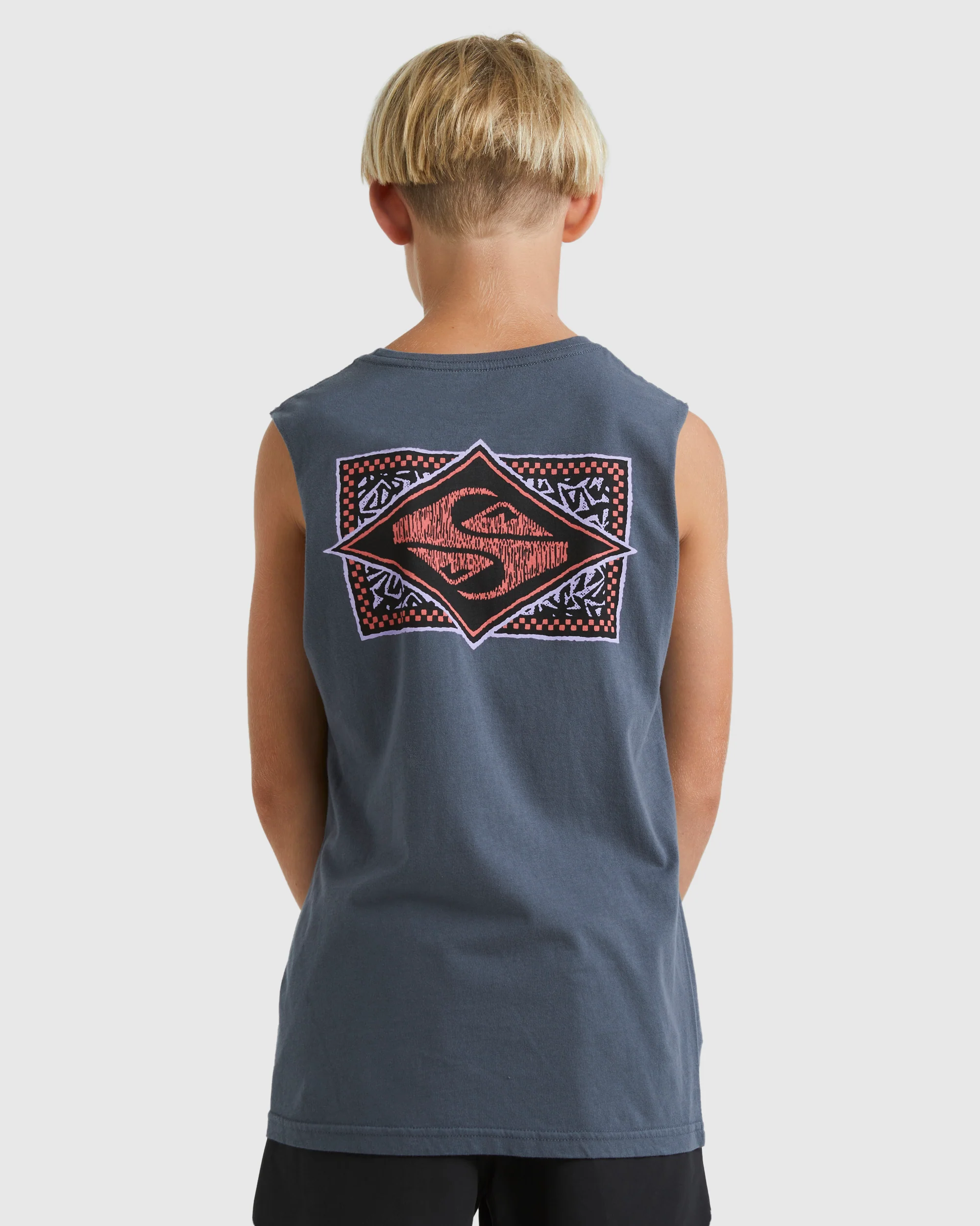Boys 8-16 Back Flash Sleeveless Muscle T-Shirt - Image 3