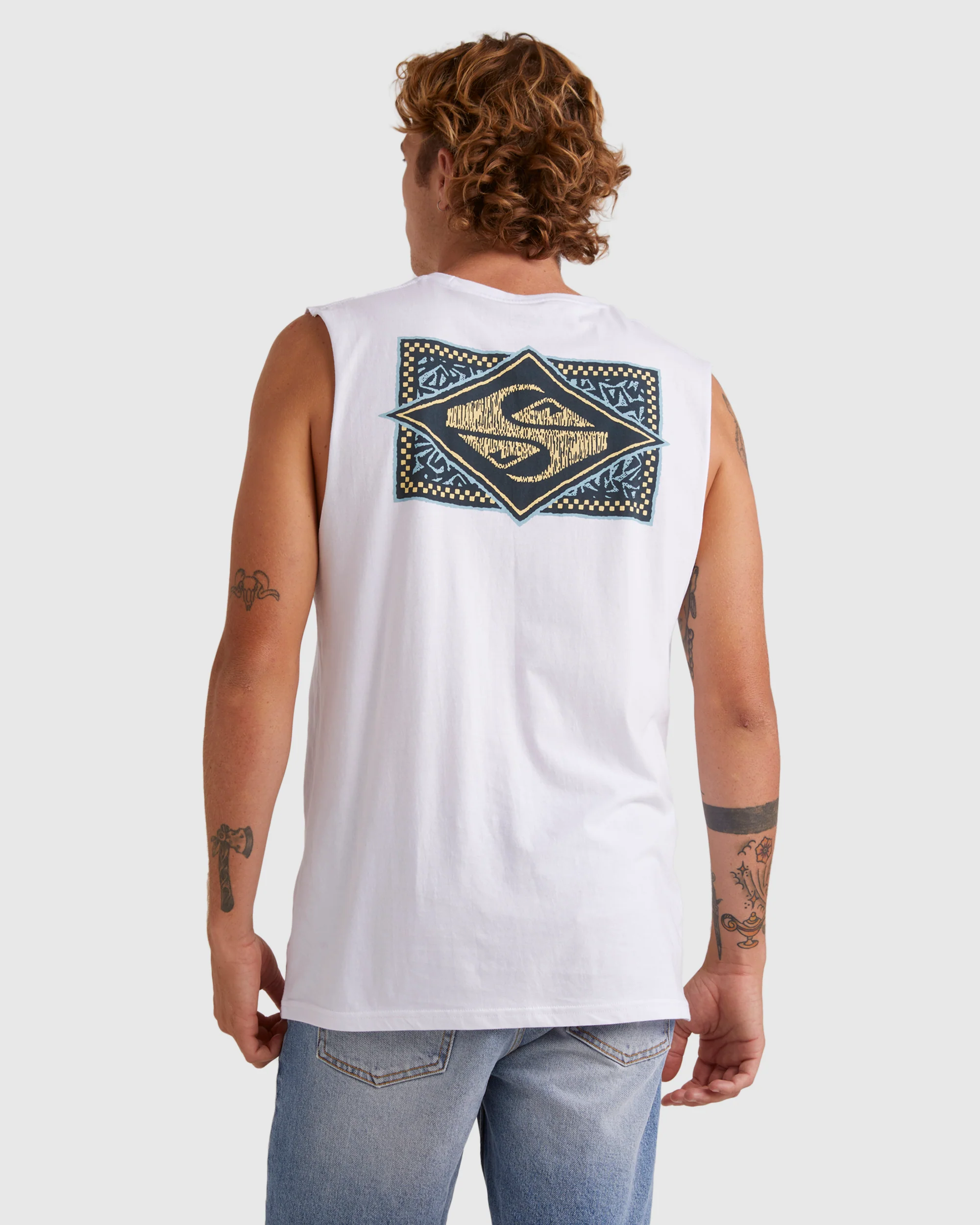 Mens Back Flash Sleeveless Muscle T-Shirt - Image 3