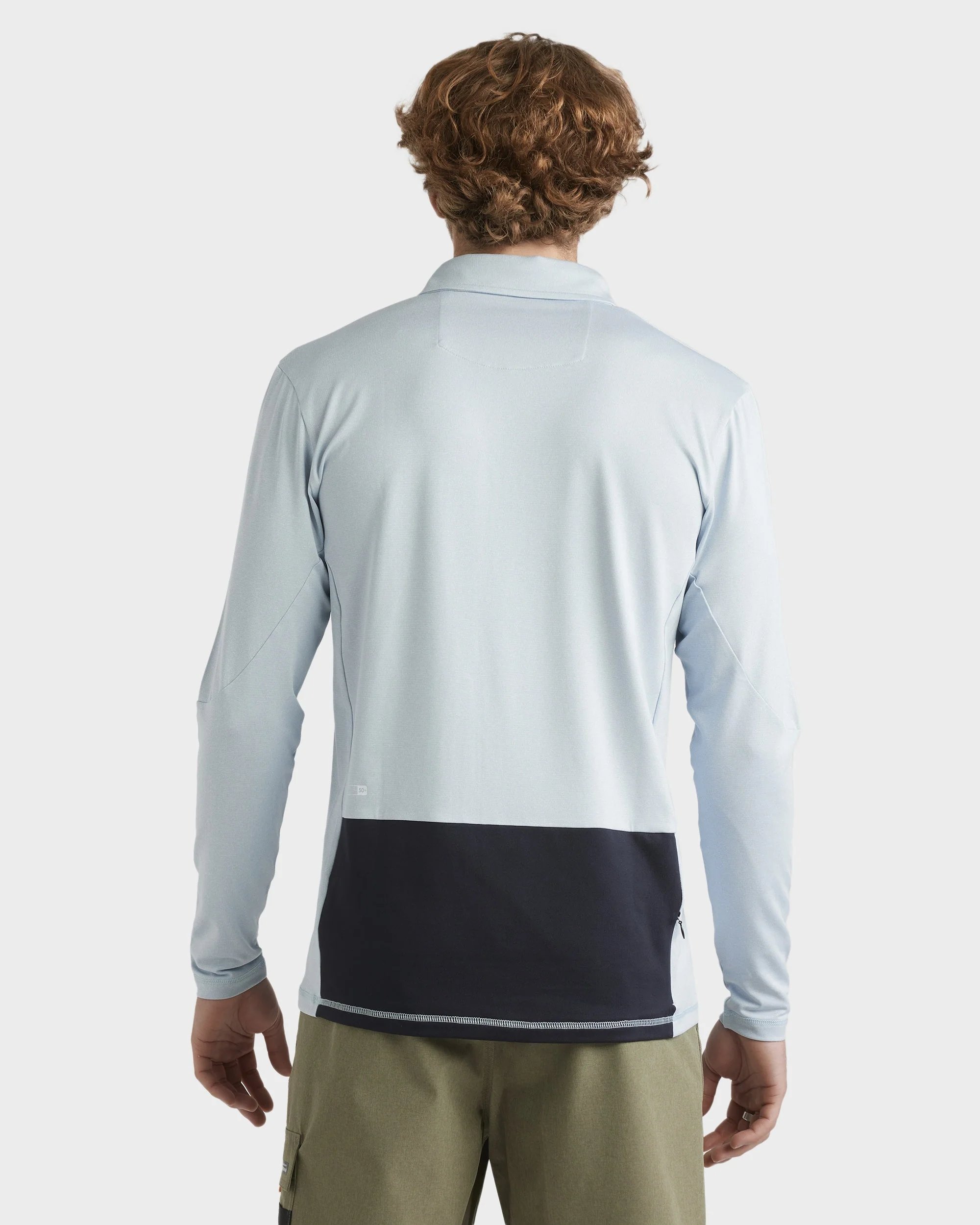 Mens Baitball Polo Long Sleeve Surf Shirt - Image 2