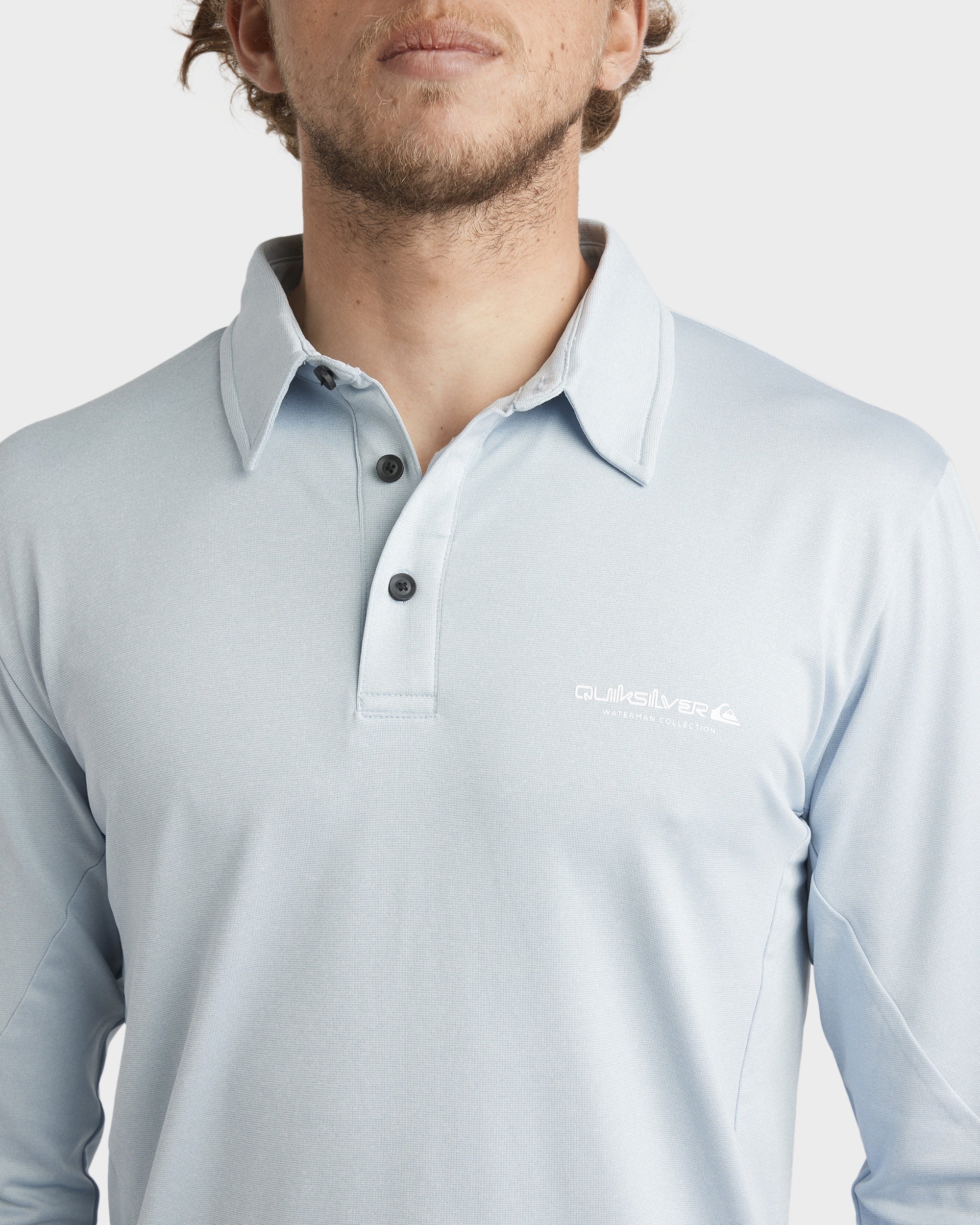 Mens Baitball Polo Long Sleeve Surf Shirt - Image 4