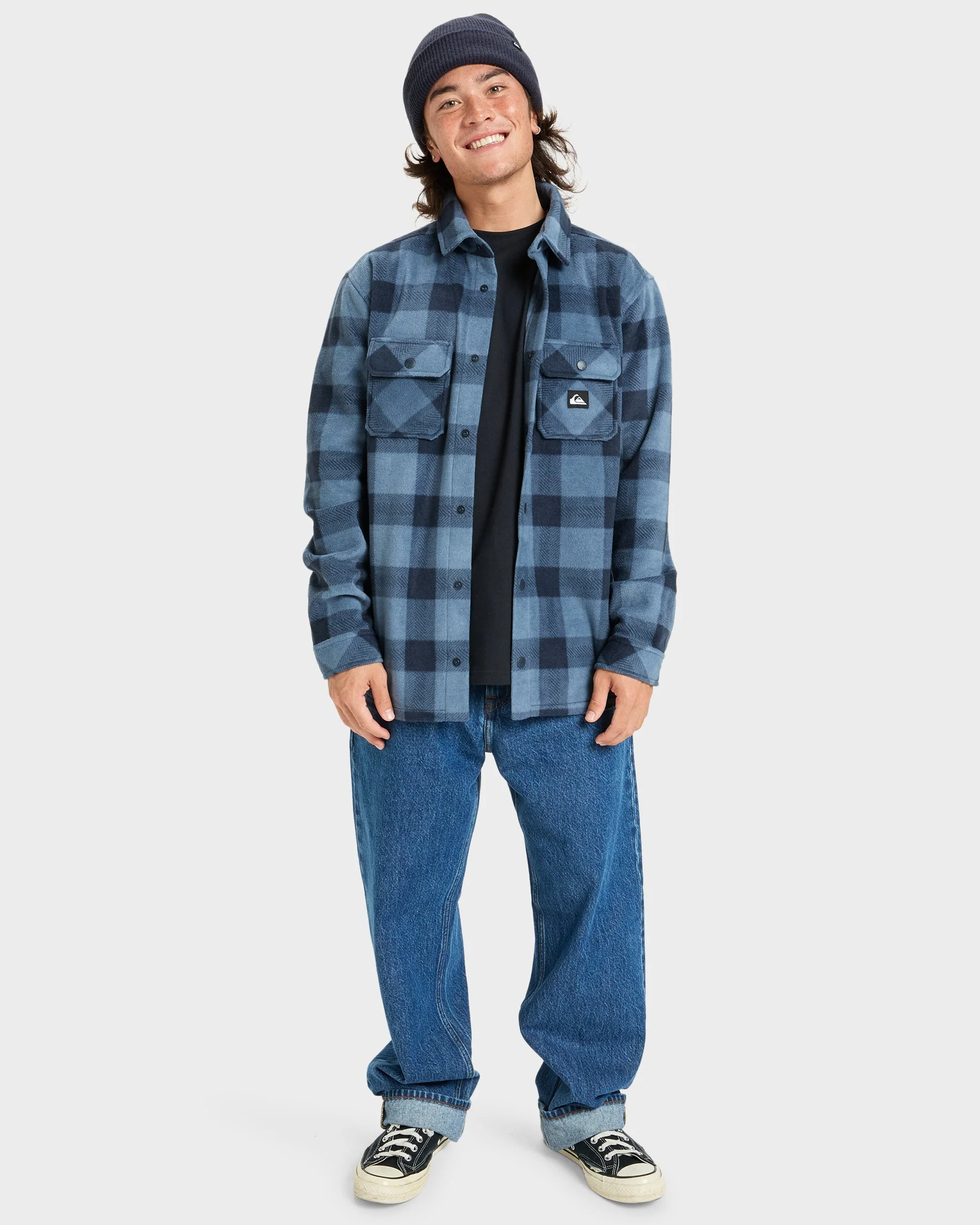 Mens Check Long Sleeve Shirt - Image 8