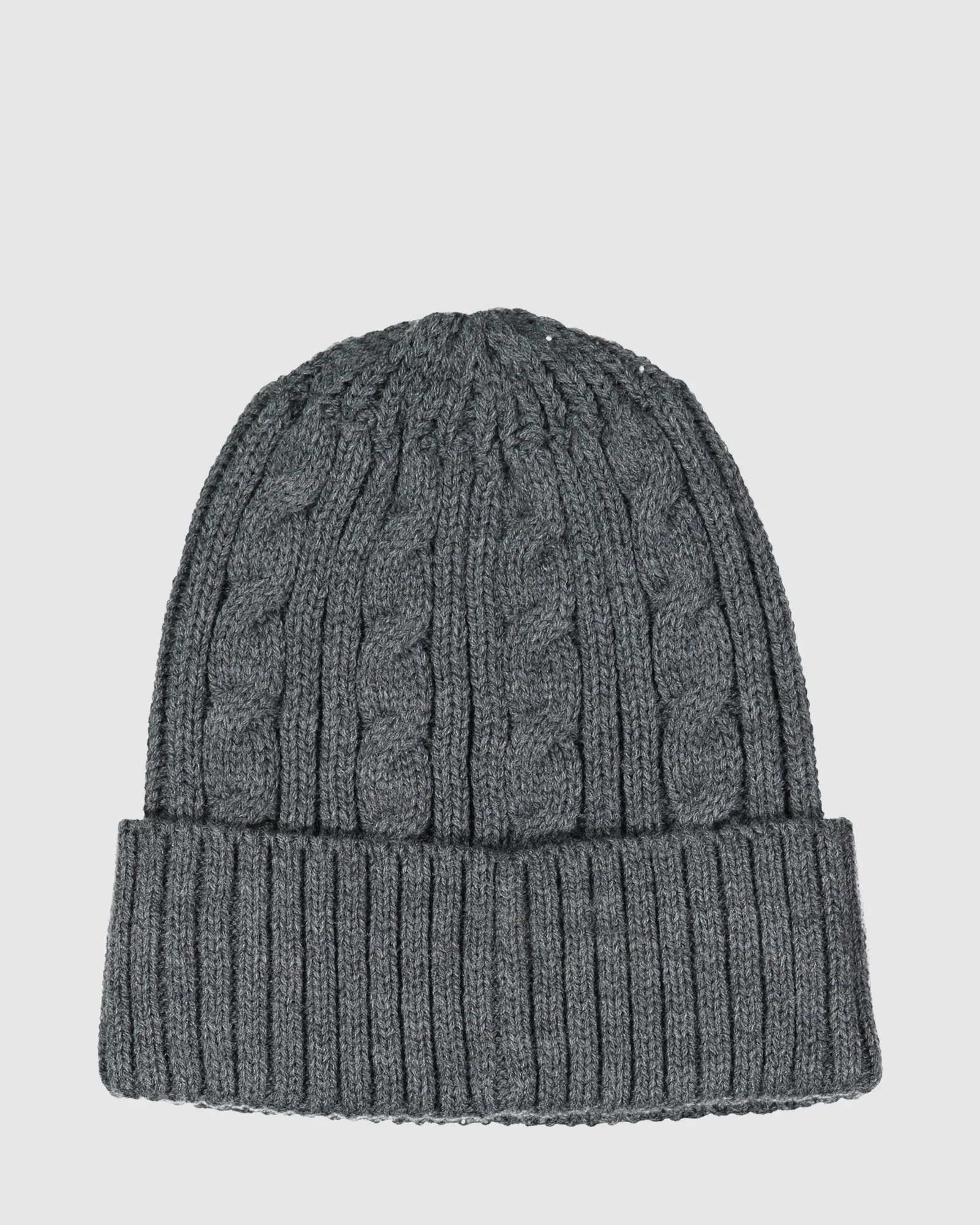 Mens Cable Cuff Beanie - Image 2