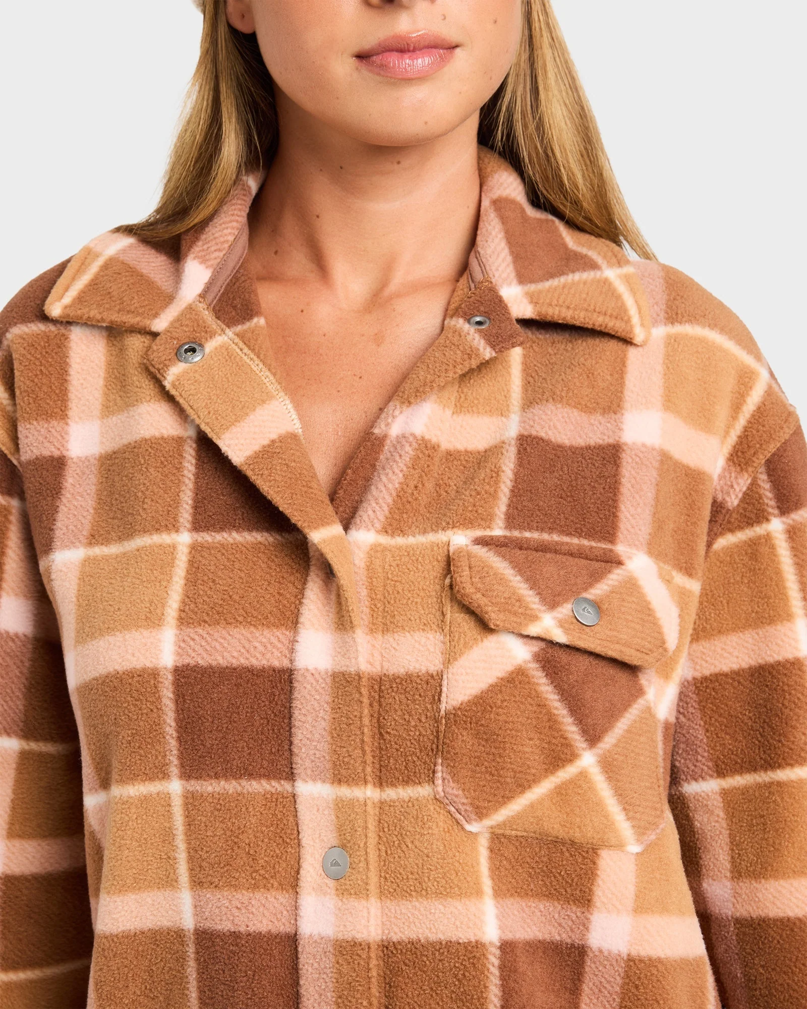 Womens Camp Queen Polar Fleece Long Sleeve Shirt - Image 4
