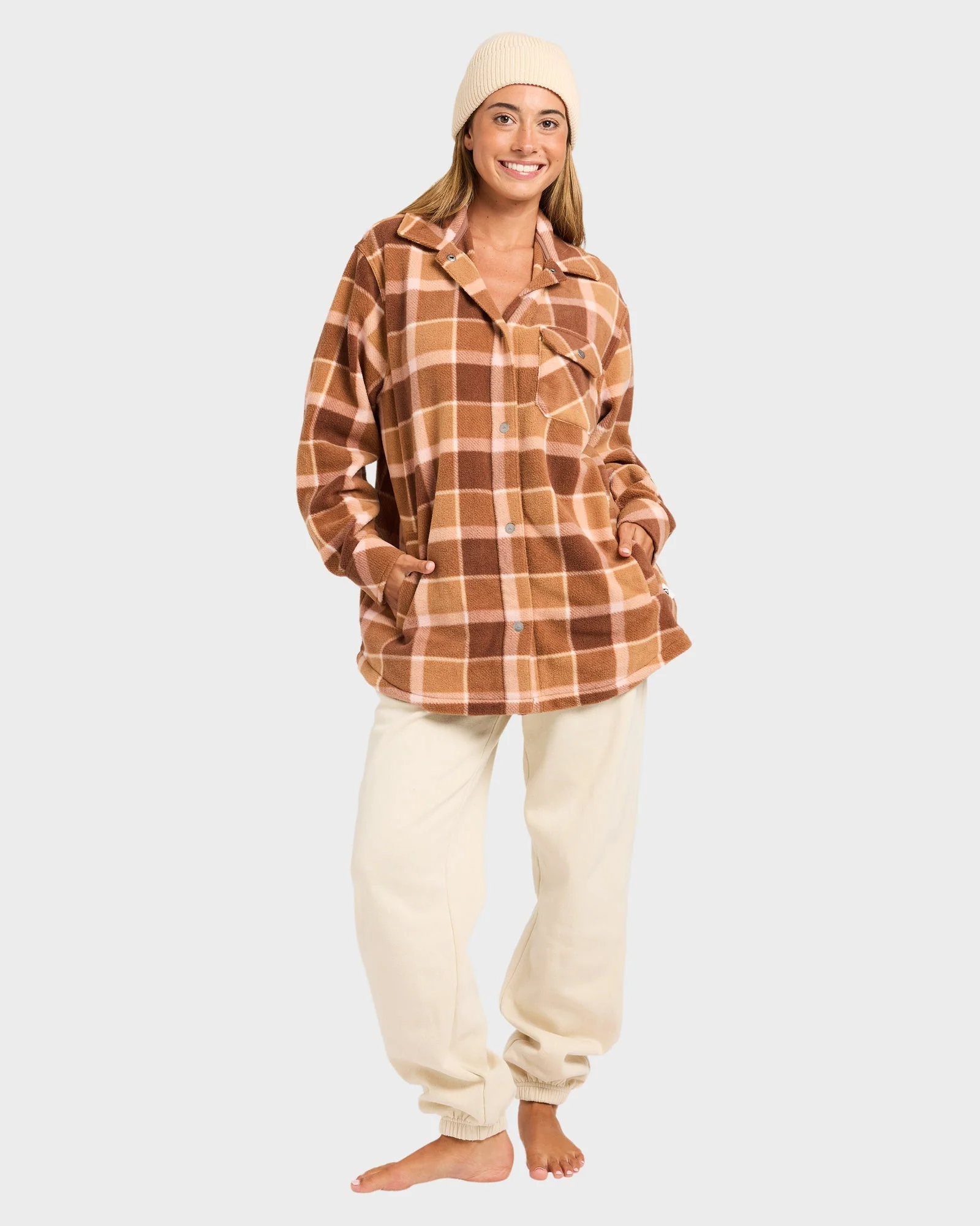 Womens Camp Queen Polar Fleece Long Sleeve Shirt - Image 5