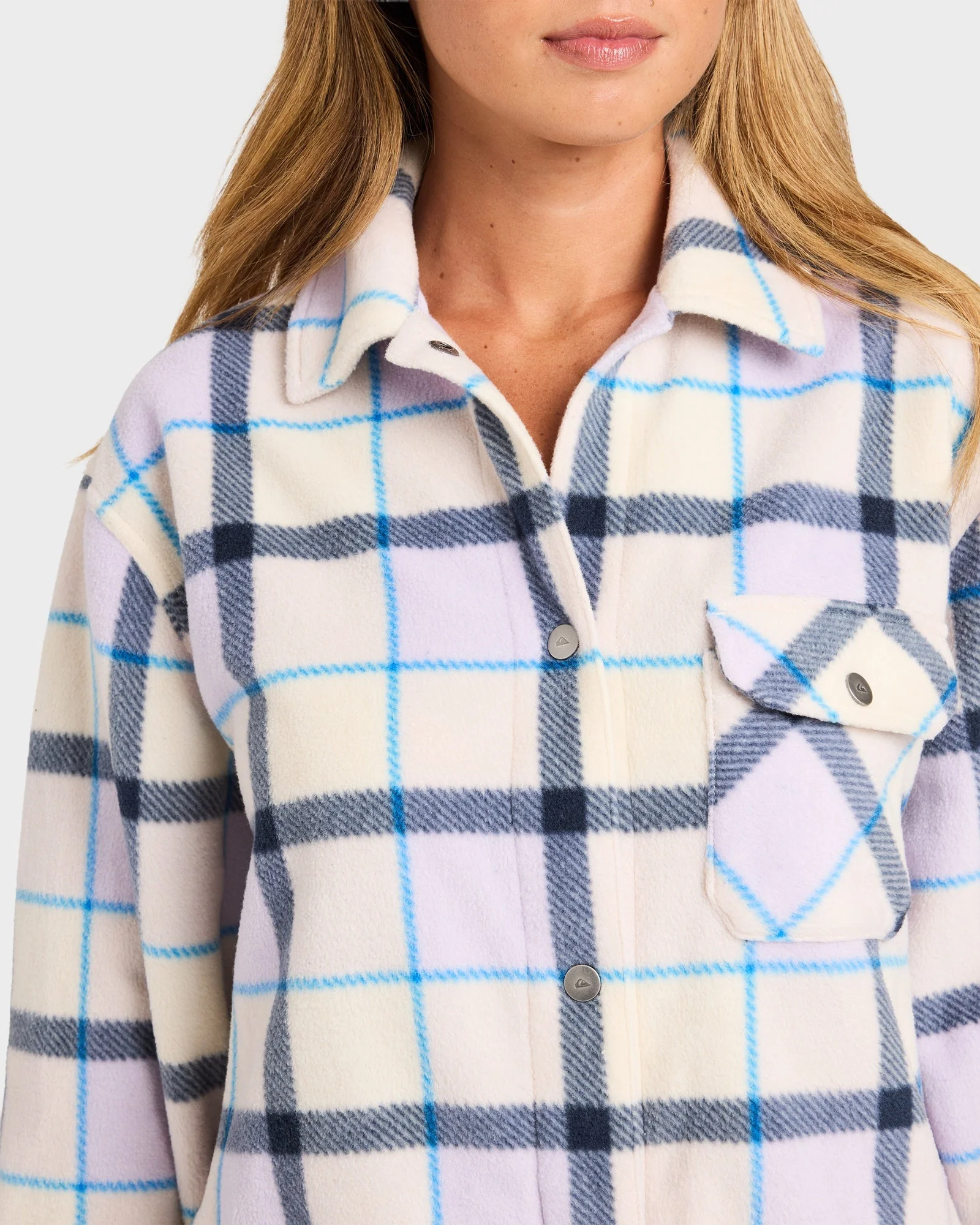 Womens Camp Queen Polar Fleece Long Sleeve Shirt - Image 4