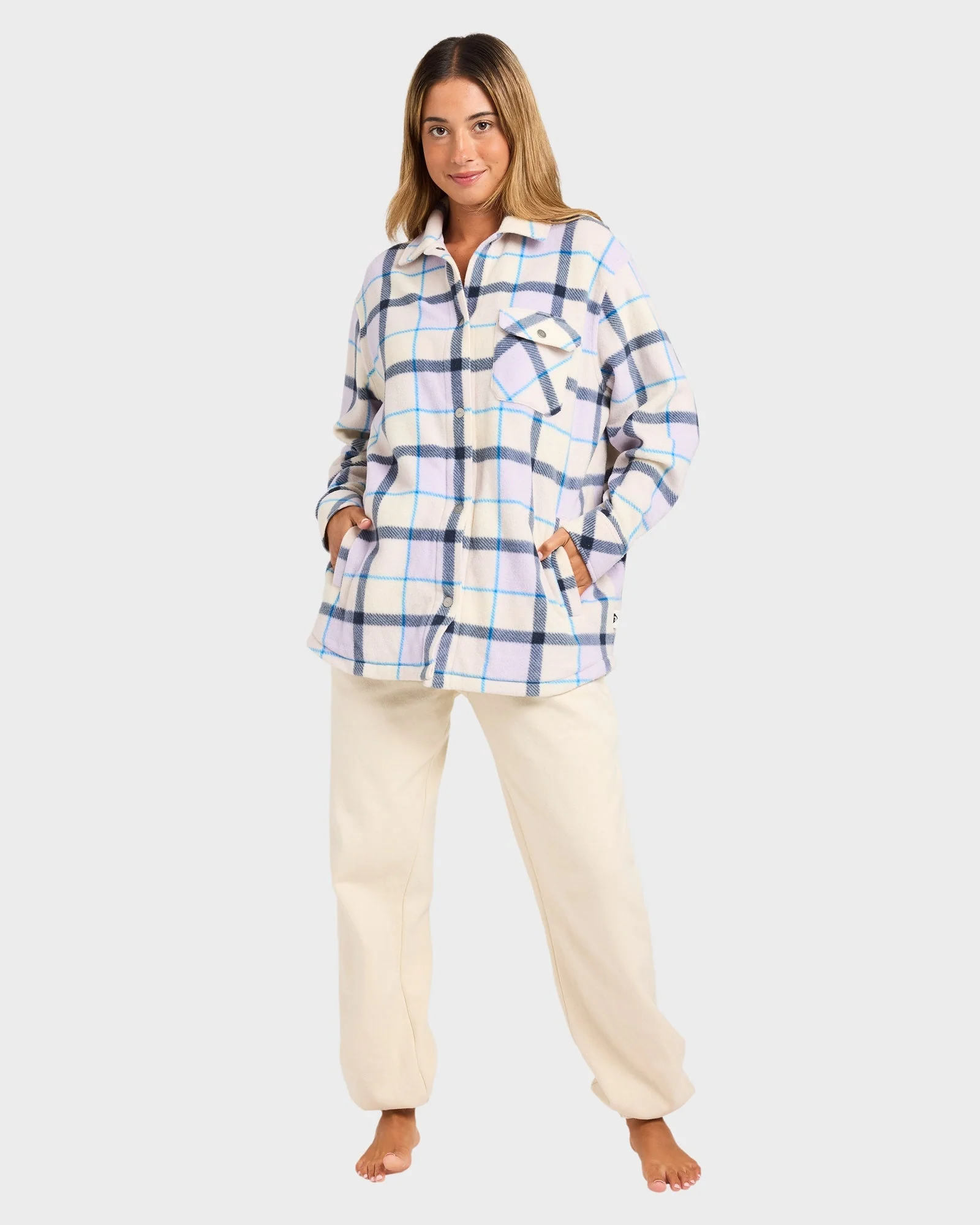 Womens Camp Queen Polar Fleece Long Sleeve Shirt - Image 5