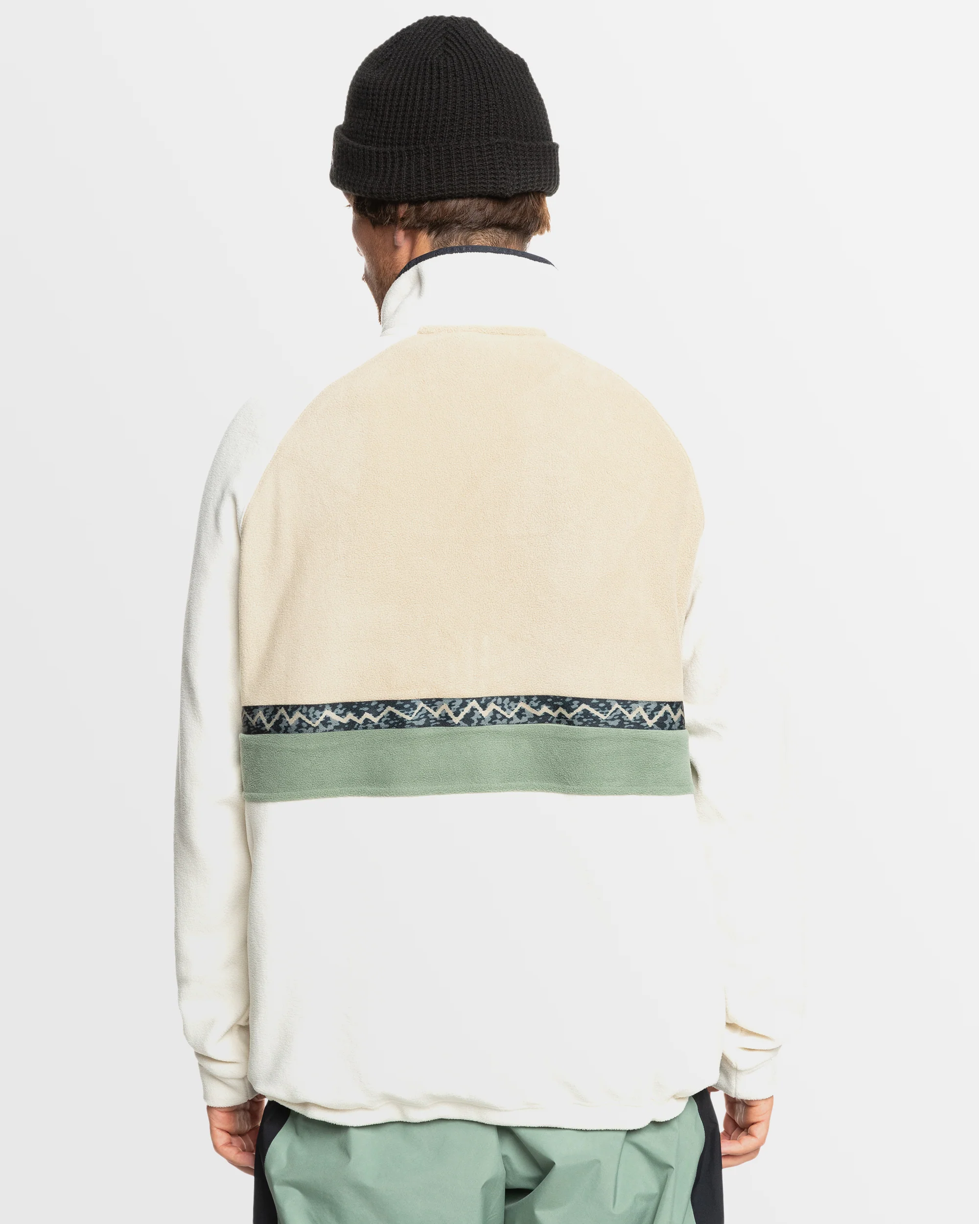 Mens Champagne Powder Half Zip Sweatshirt - Image 4