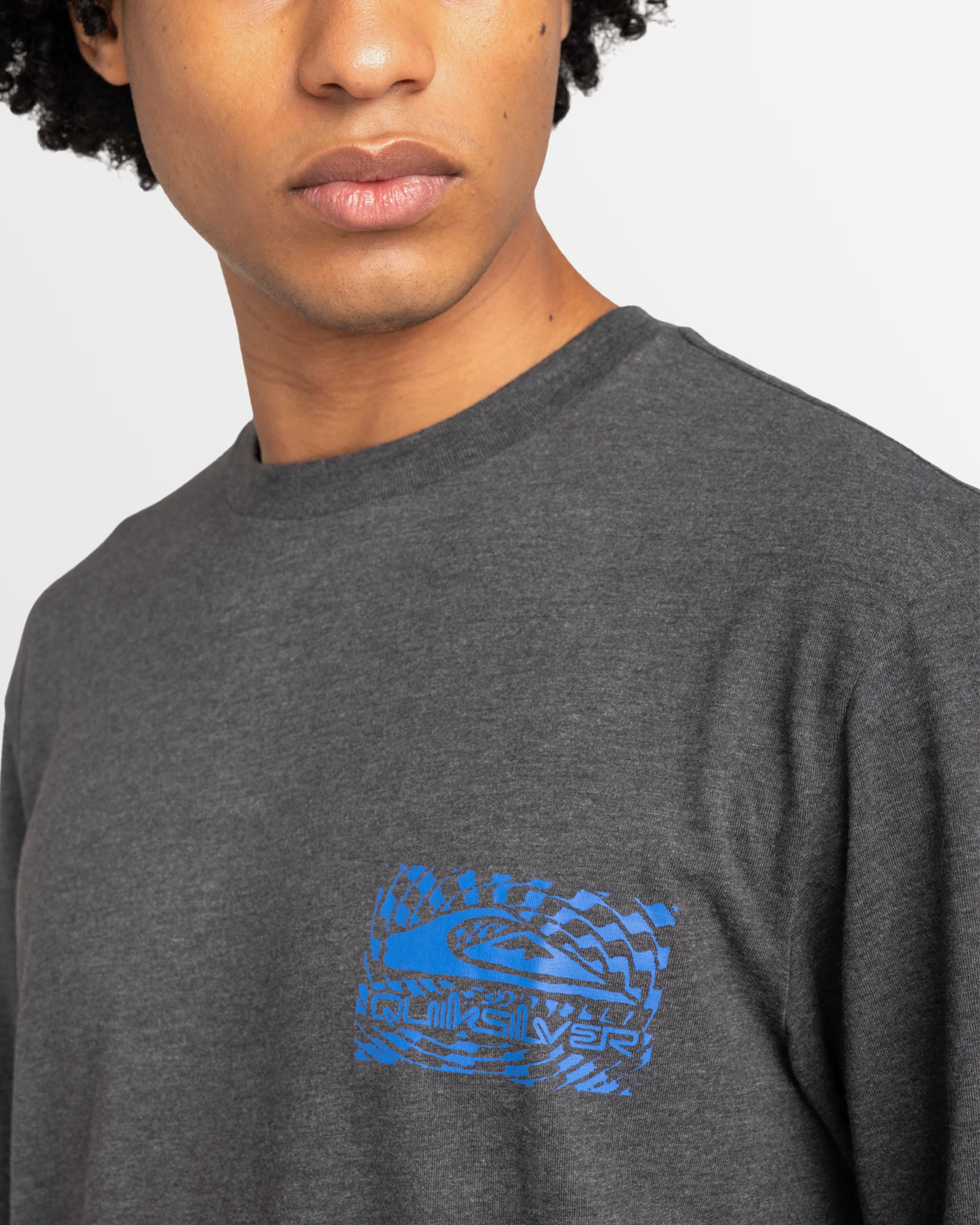 Mens Checker Mountain Long Sleeve T-Shirt - Image 3