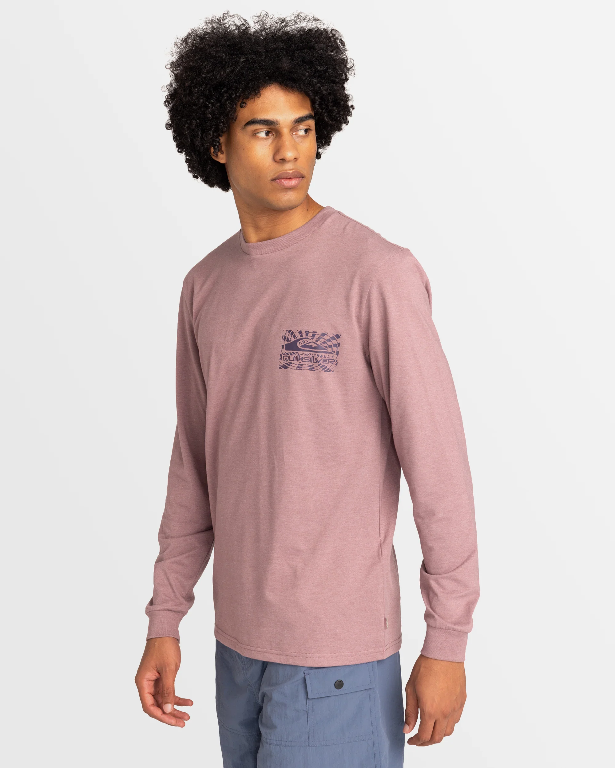 Mens Checker Mountain Long Sleeve T-Shirt - Image 2