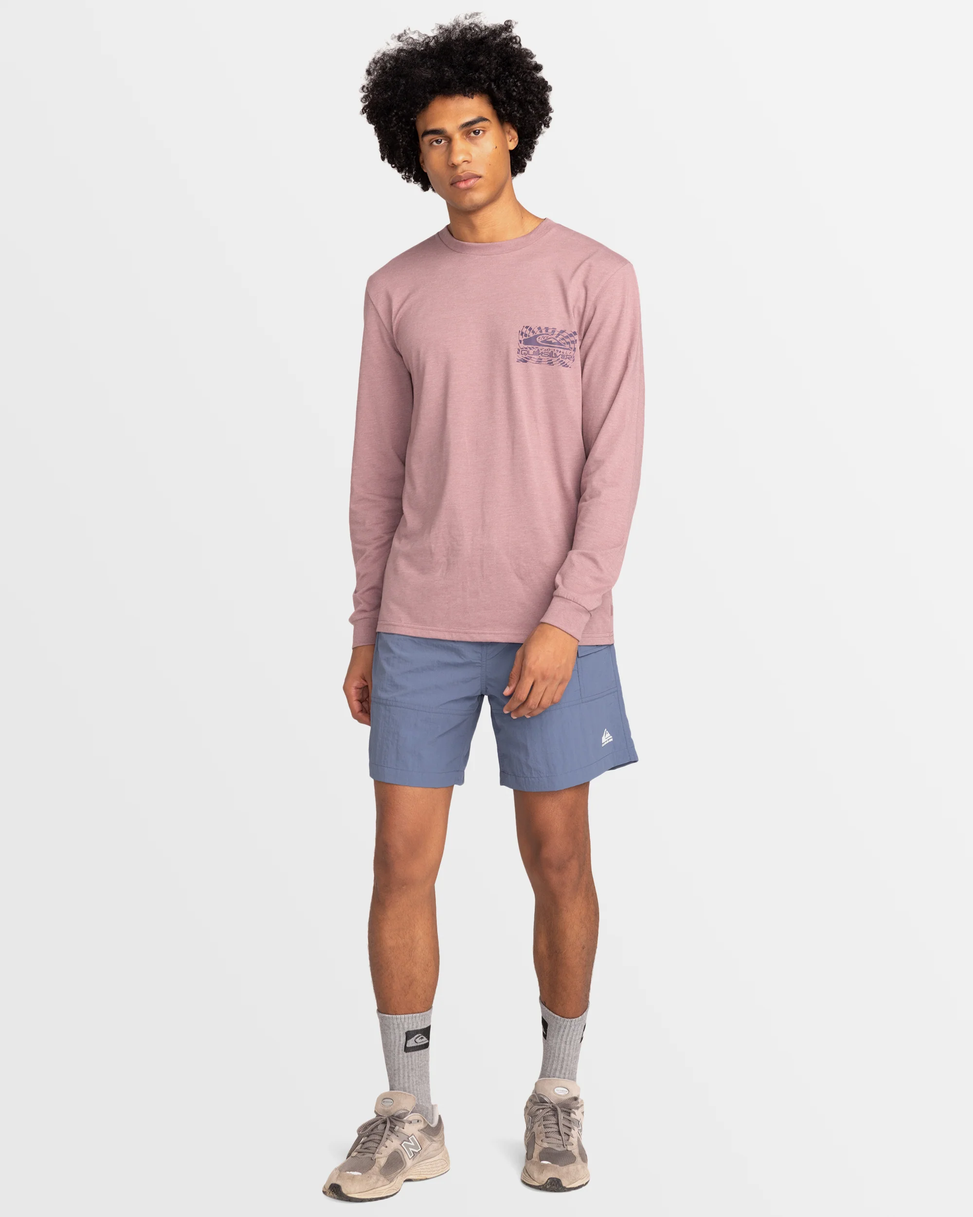 Mens Checker Mountain Long Sleeve T-Shirt - Image 5