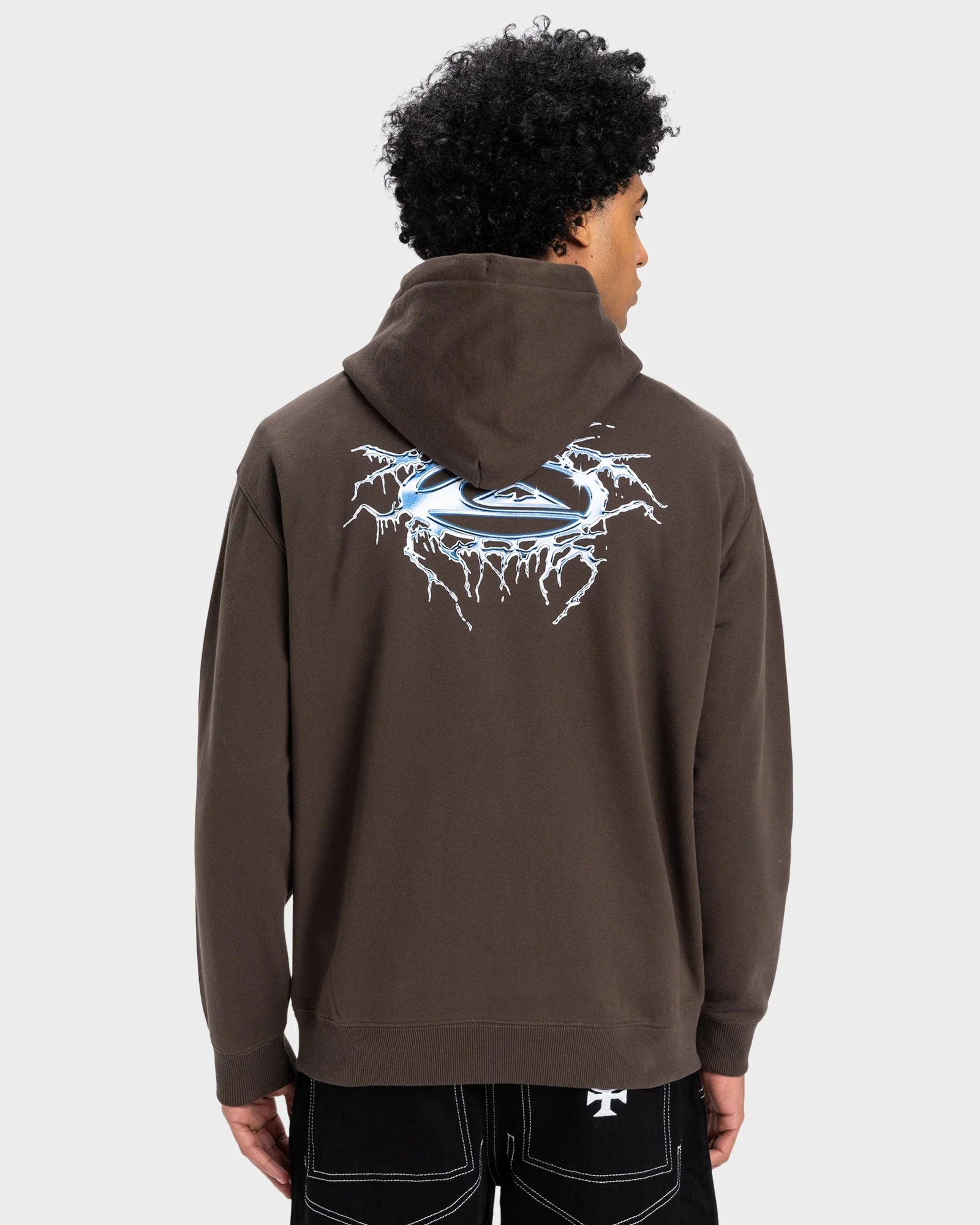 Mens Chrome Lightning Pullover Hoodie - Image 3