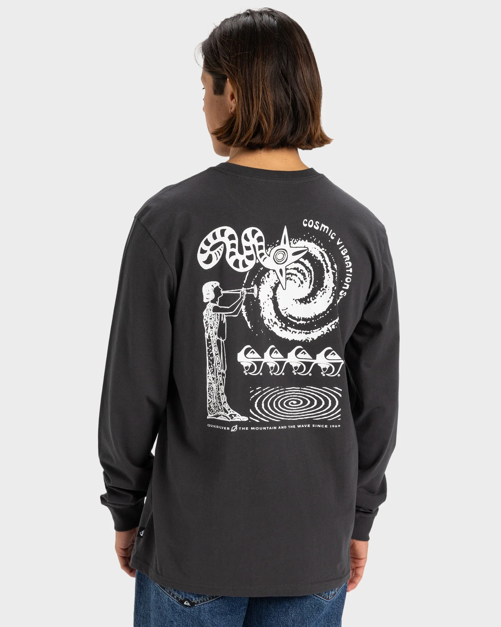 Mens Cosmic Vibe Long Sleeve T-Shirt - Image 3