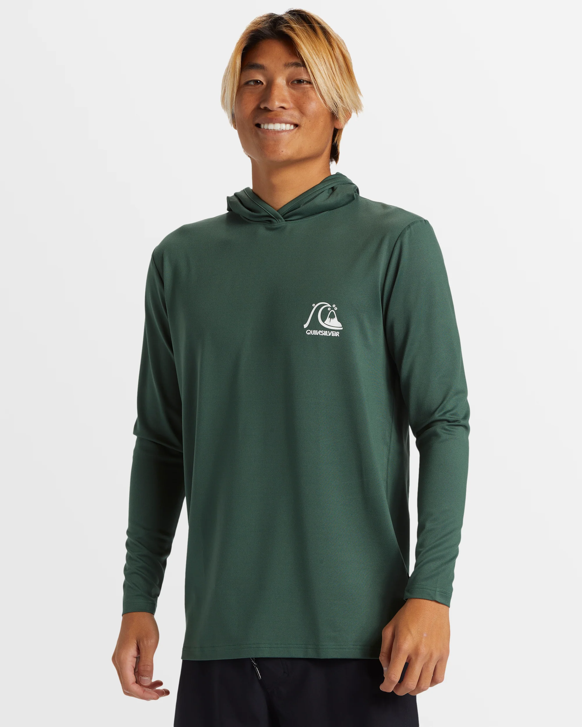 Mens DNA Bubble Long Sleeve Upf 50 Hooded Surf T-Shirt - Image 2