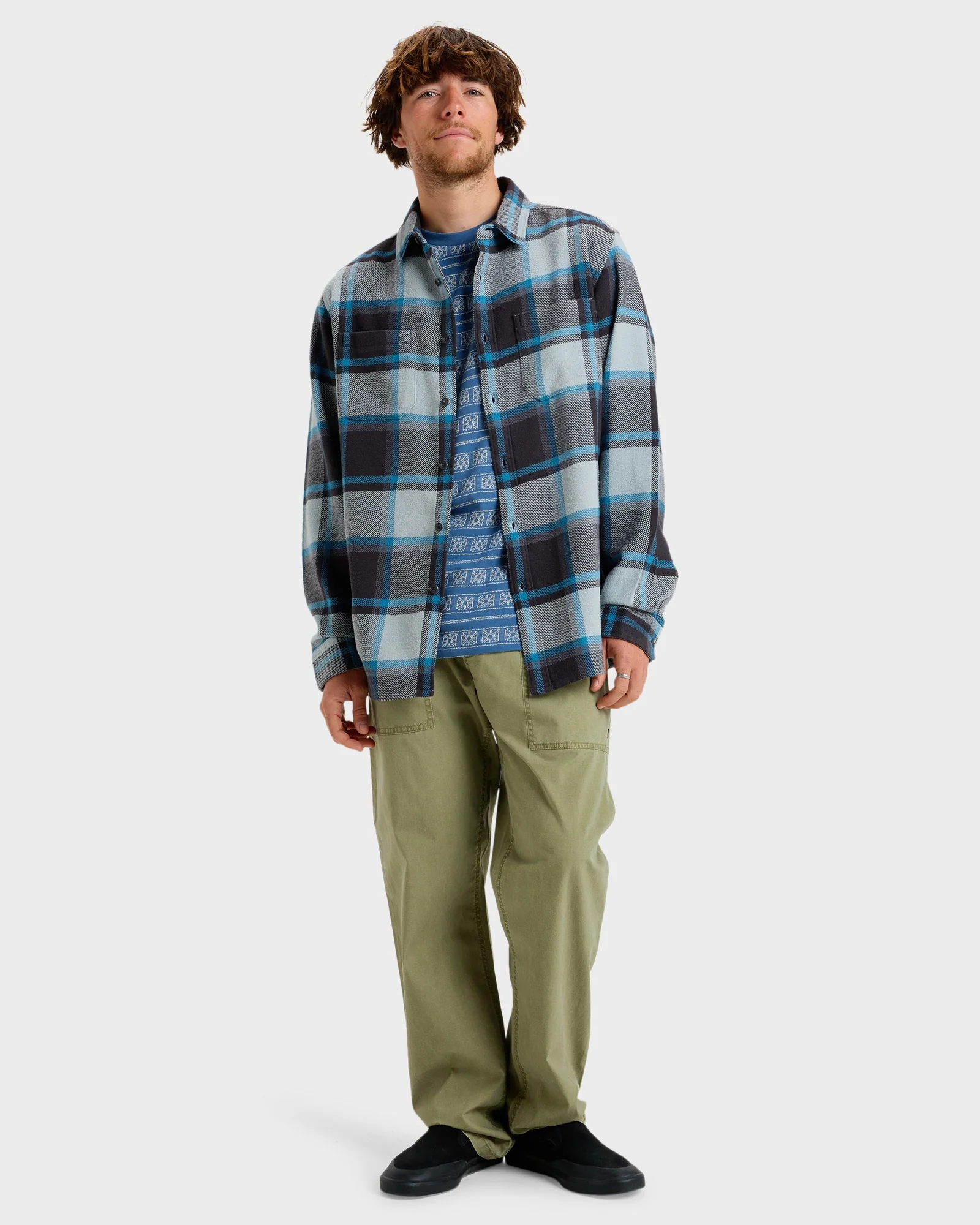 Mens Dna Flannel Long Sleeve Shirt - Image 5