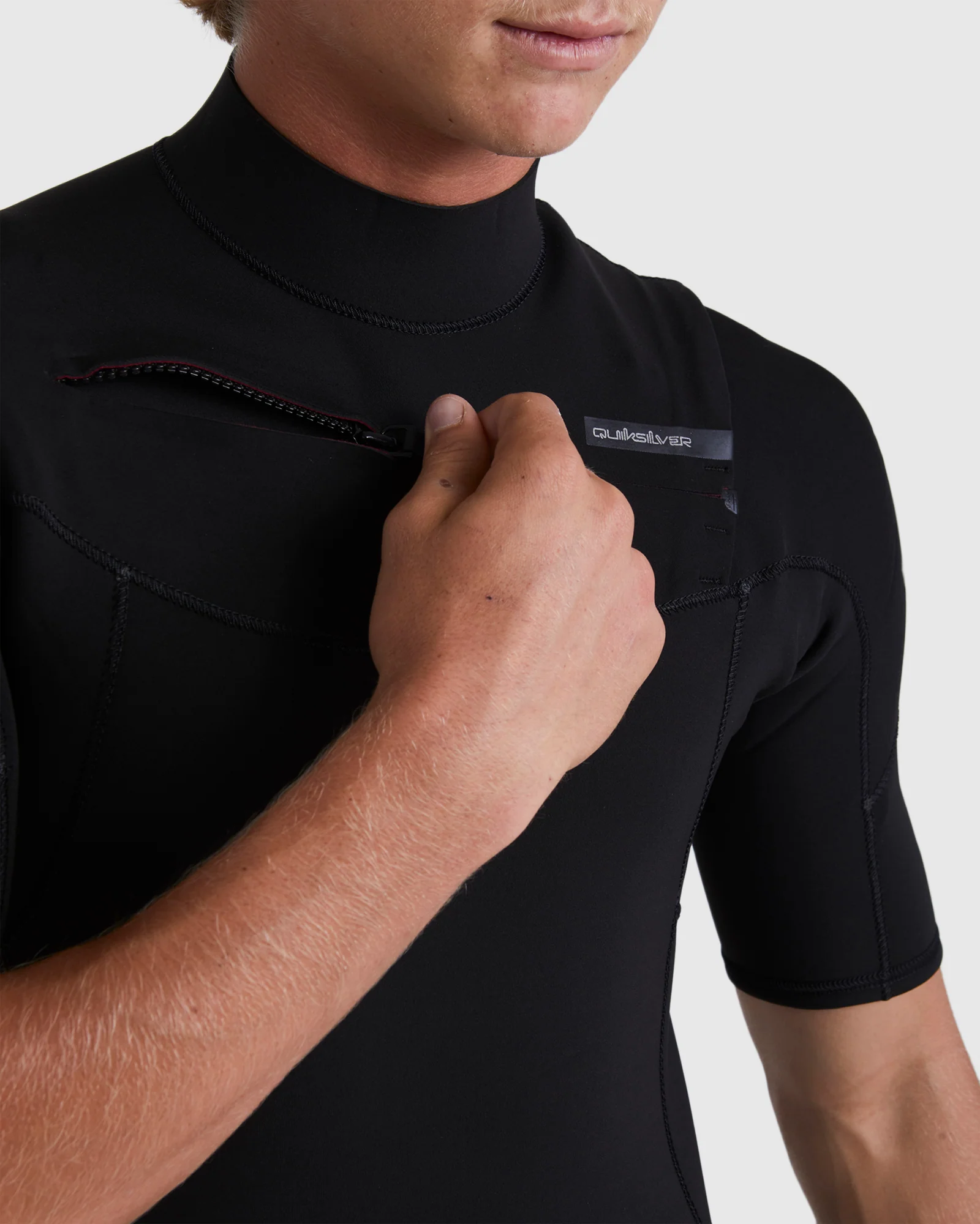 Mens 2/2mm Everyday Sessions Short Sleeve Chest Zip Springsuit - Image 4