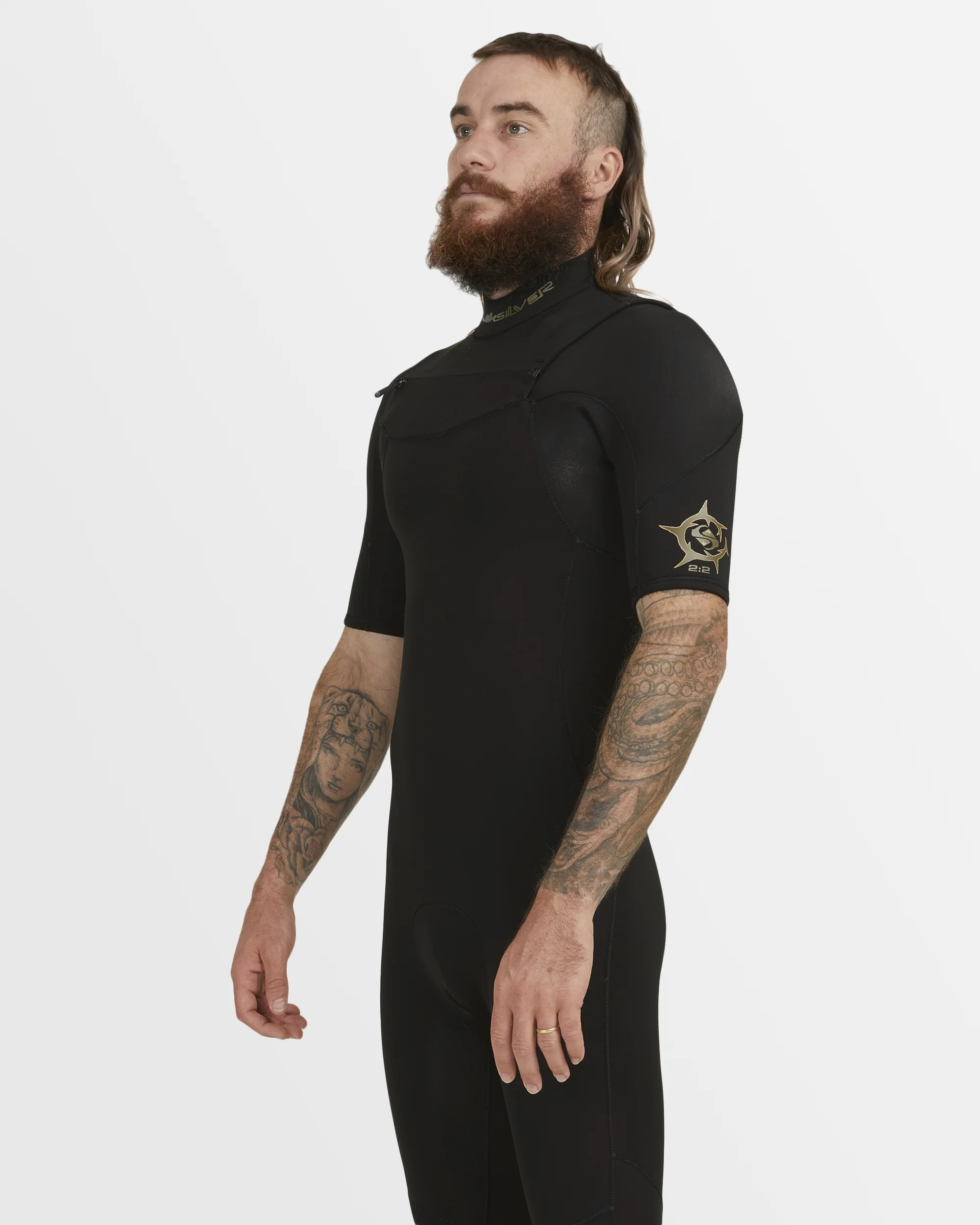 Mens 2/2mm Everyday Sessions Short Sleeve Chest Zip Springsuit - Image 2