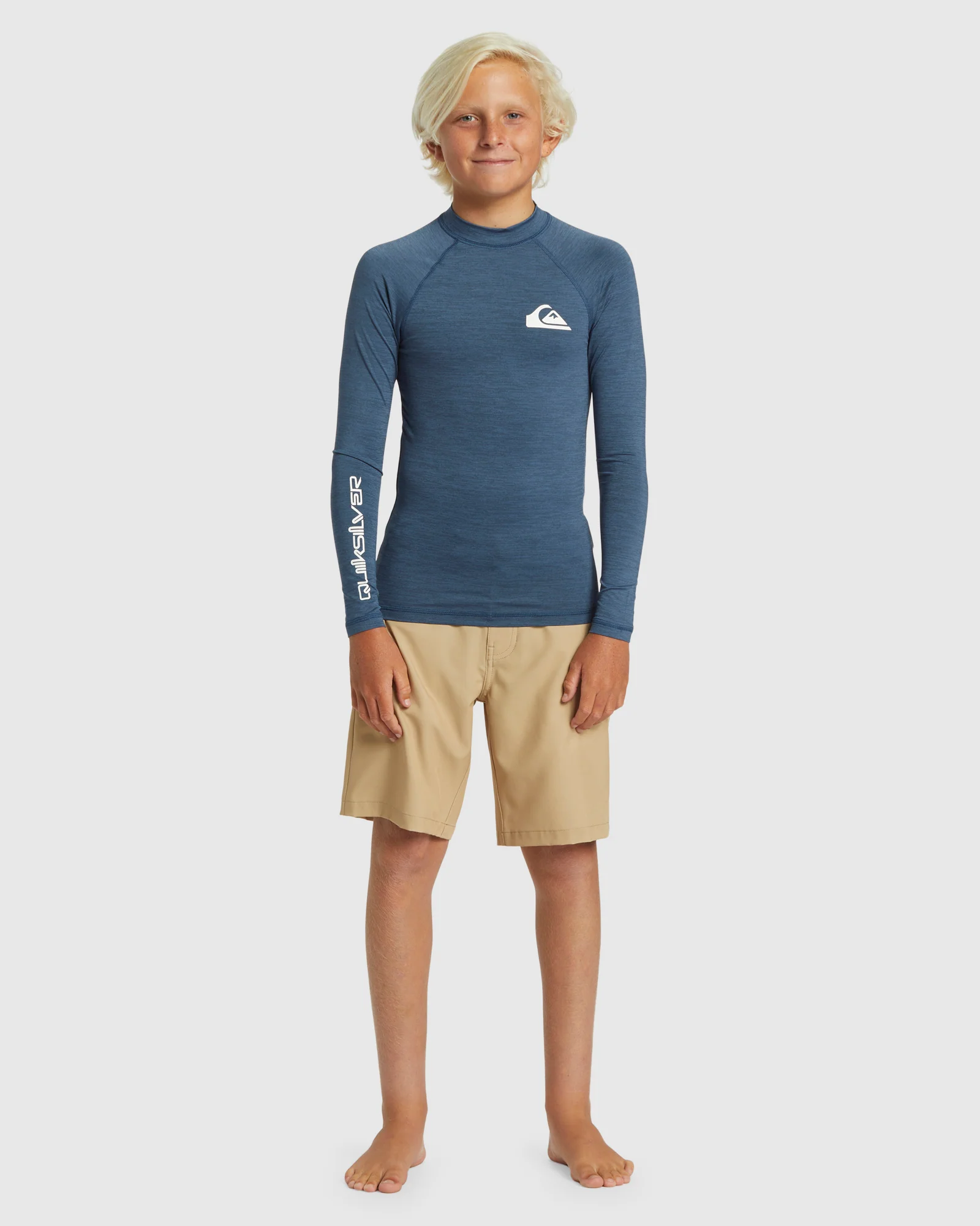 Boys 8-16 Everyday Solid Long Sleeve UPF 50 Surf T-Shirt - Image 5