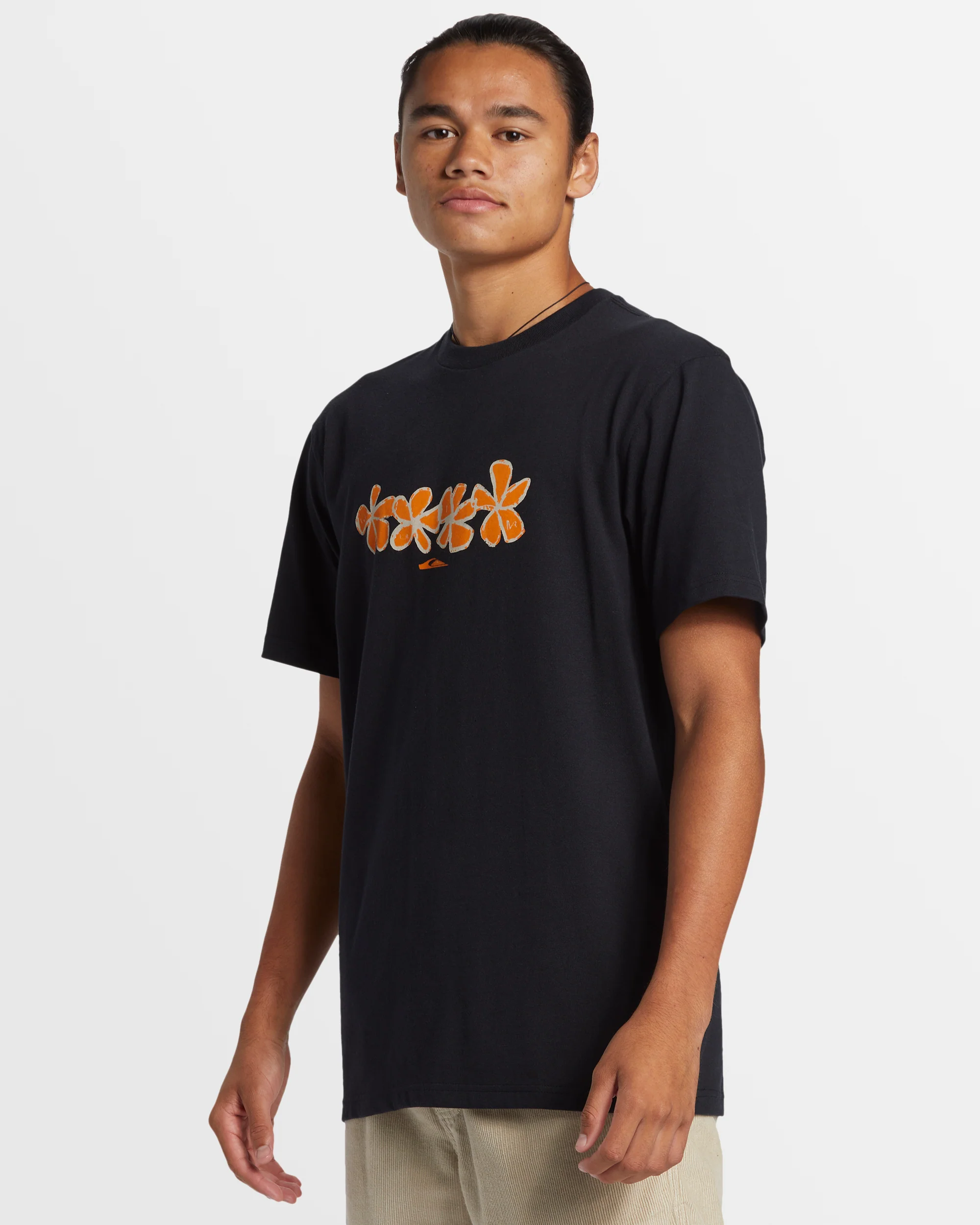 Mens Four Flowers Short Sleeve T-Shirt - Image 2