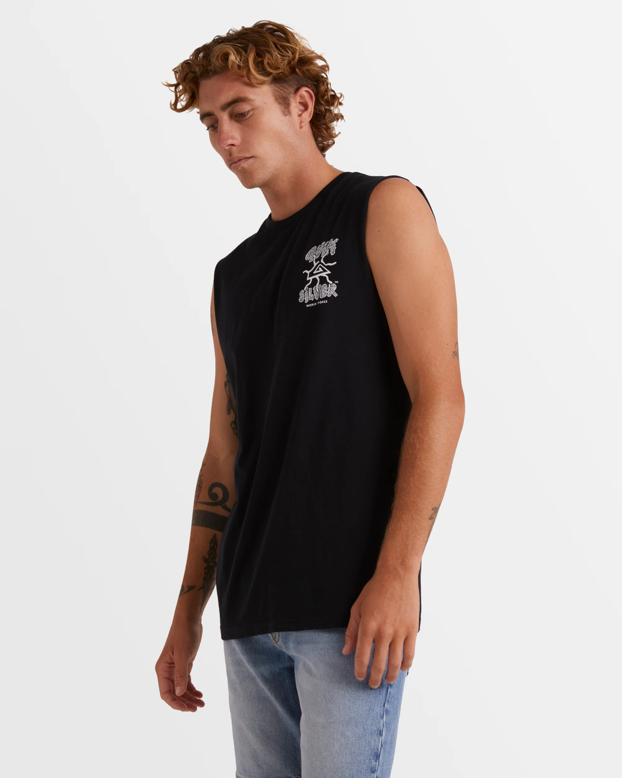 Mens Global Force Sleeveless Muscle T-Shirt - Image 4