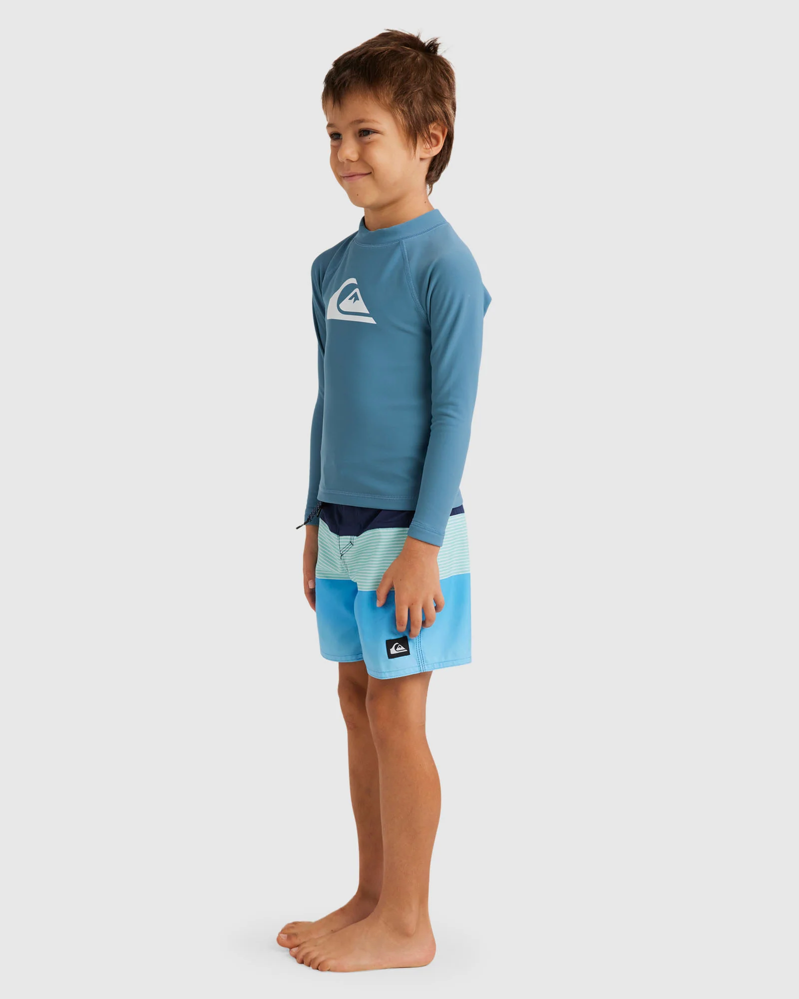 Boys 2-7 Heater Long Sleeve UPF 50 Rash Vest - Image 2