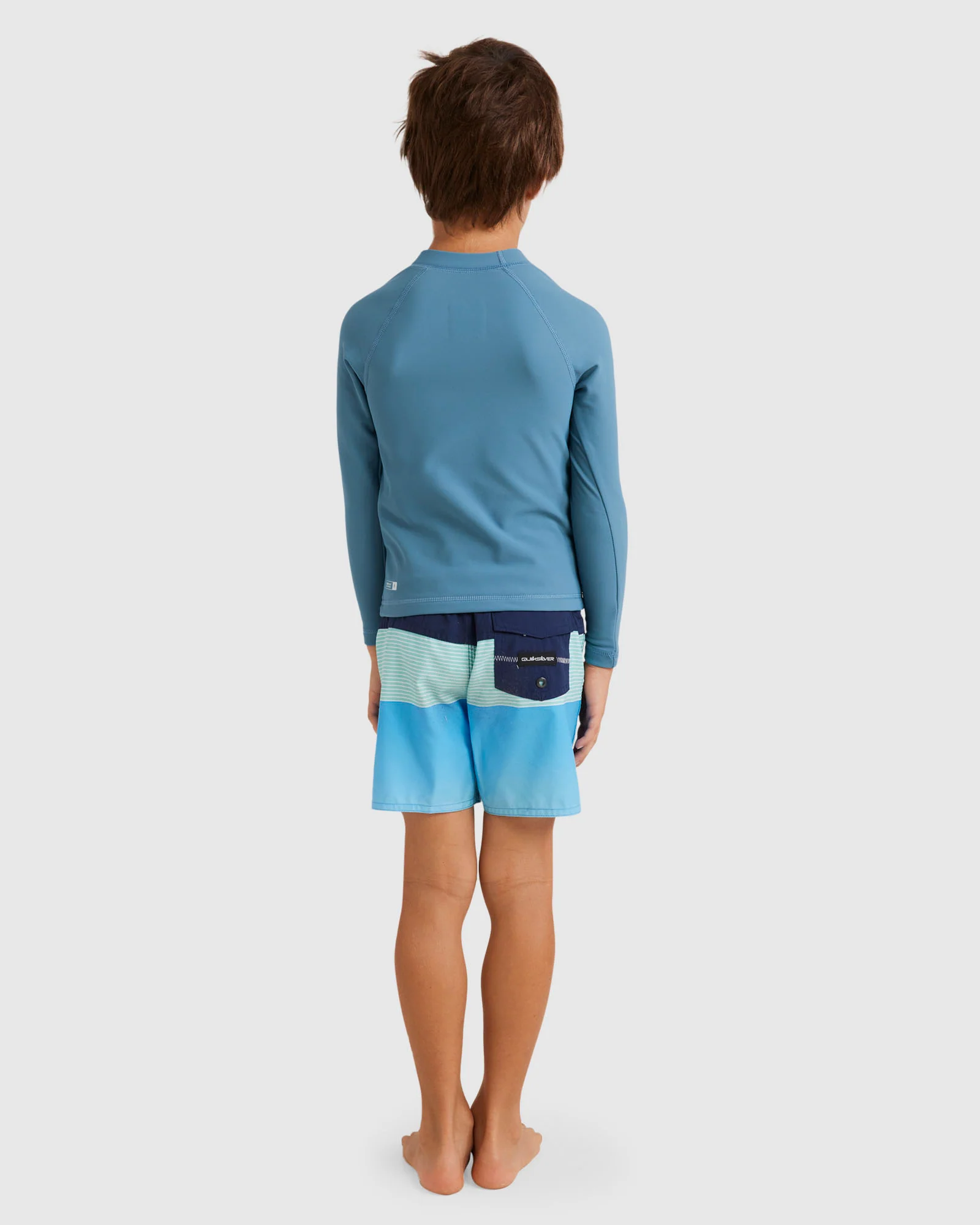 Boys 2-7 Heater Long Sleeve UPF 50 Rash Vest - Image 3