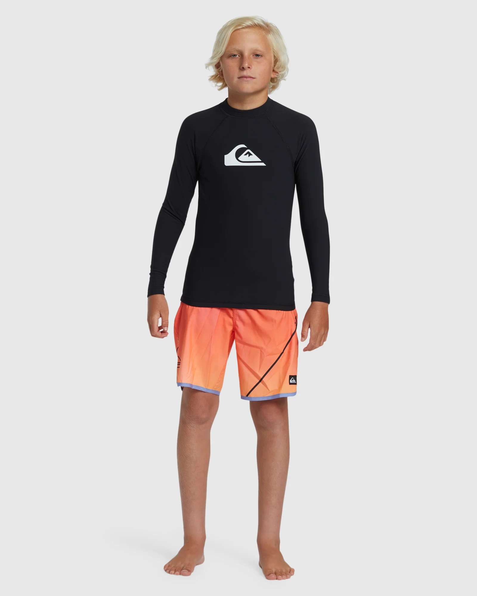 Boys 8-16 Heater Long Sleeve UPF 50 Rash Vest - Image 5