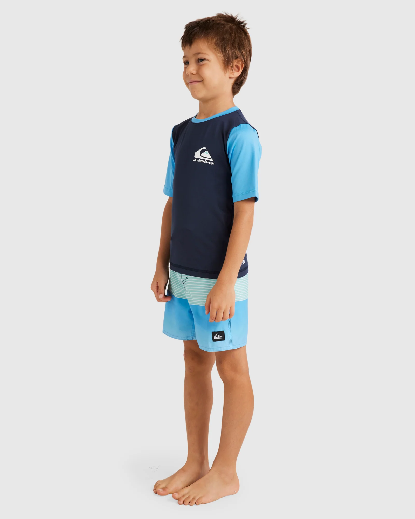 Boys 2-7 Heats Omni Short Sleeve UPF 50 Rash Vest - Image 2