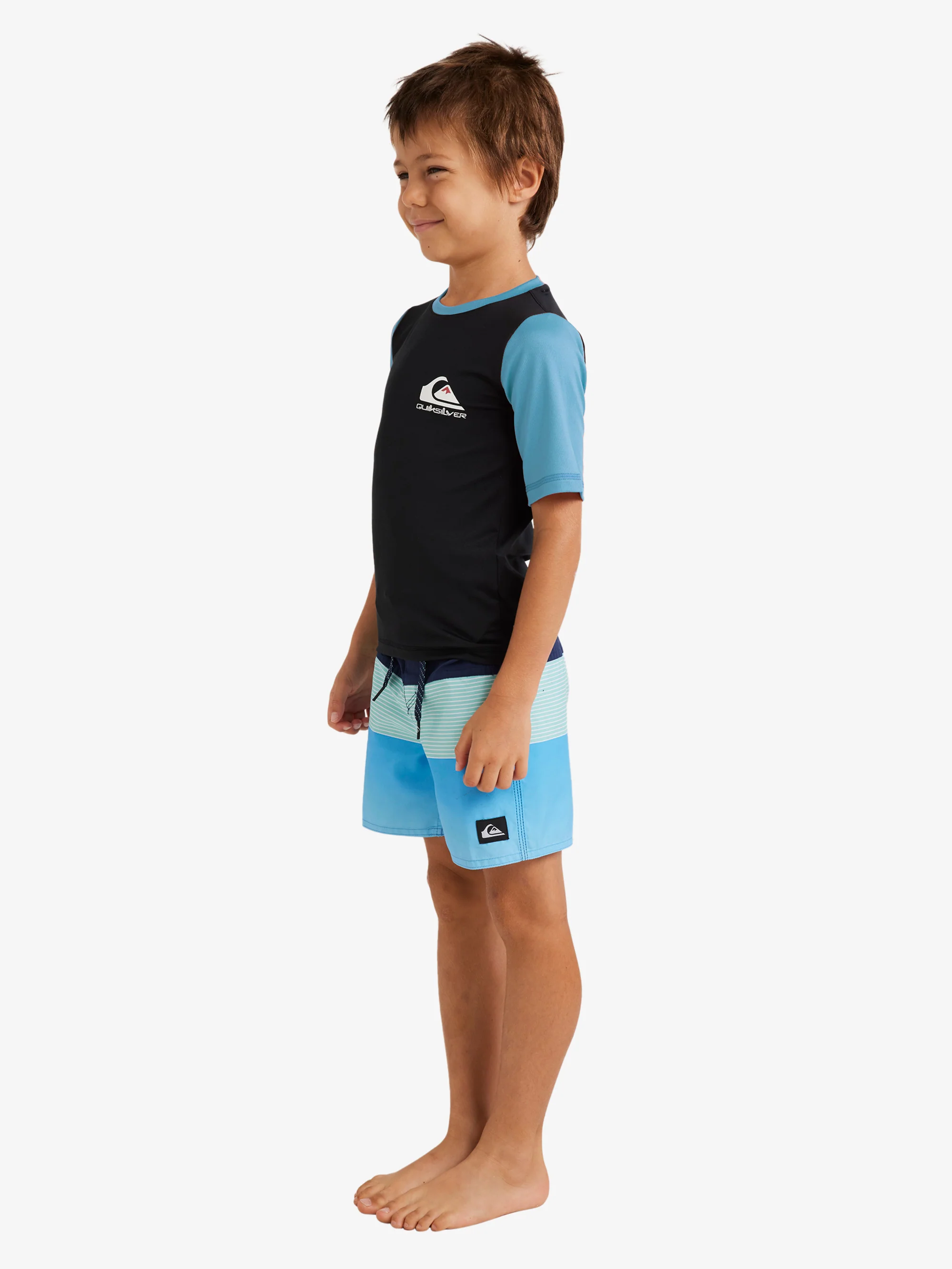 Boys 2-7 Heats Omni Short Sleeve UPF 50 Rash Vest - Image 2