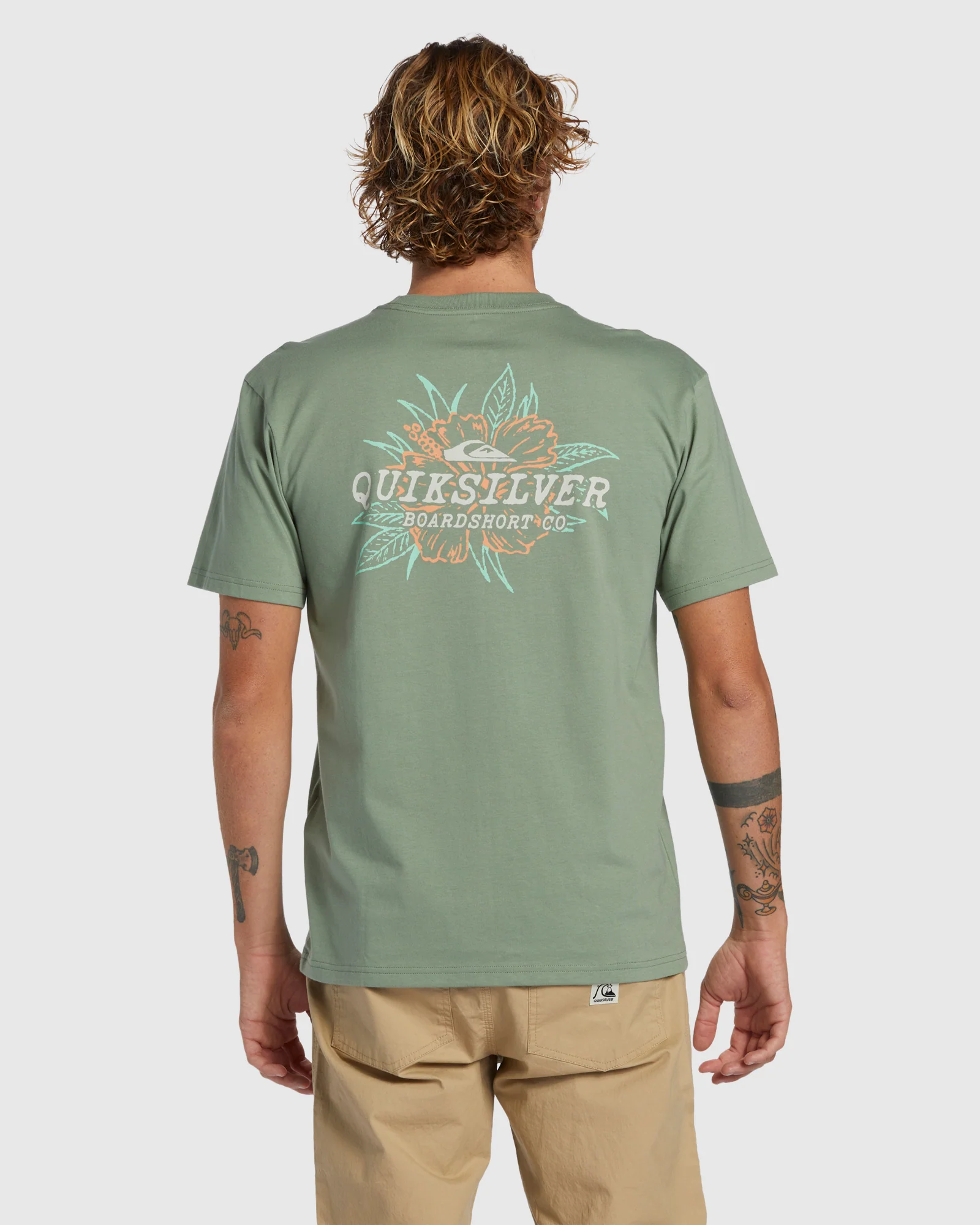 Mens Hibiscus Short Sleeve T-Shirt - Image 3