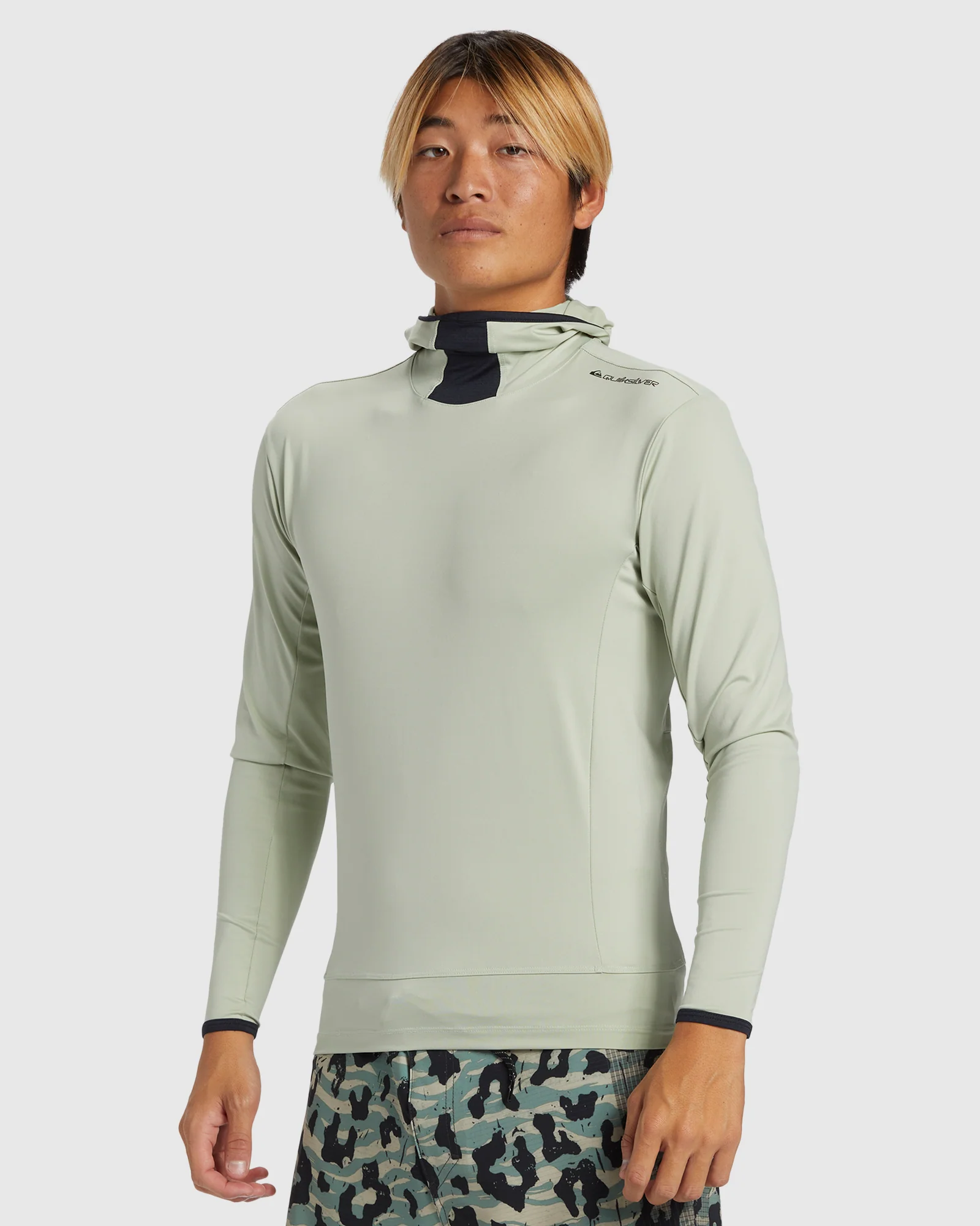 Mens Highline Long Sleeve Upf 50 Hooded Surf T-Shirt - Image 2