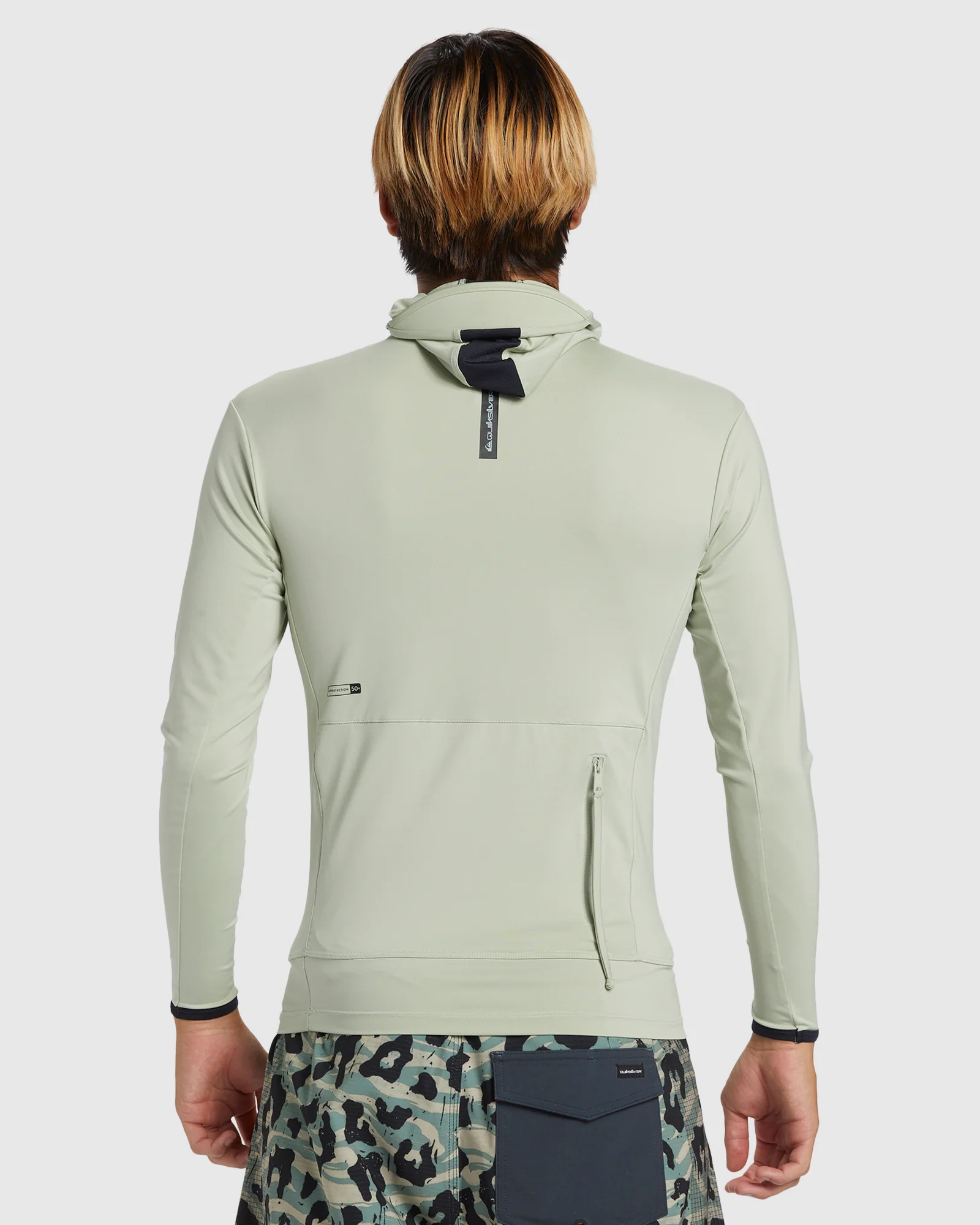 Mens Highline Long Sleeve Upf 50 Hooded Surf T-Shirt - Image 3