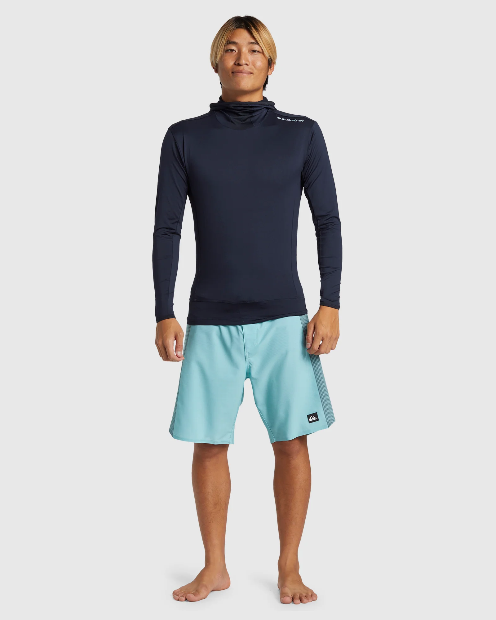 Mens Highline Long Sleeve UPF 50 Hooded Surf T-Shirt - Image 5
