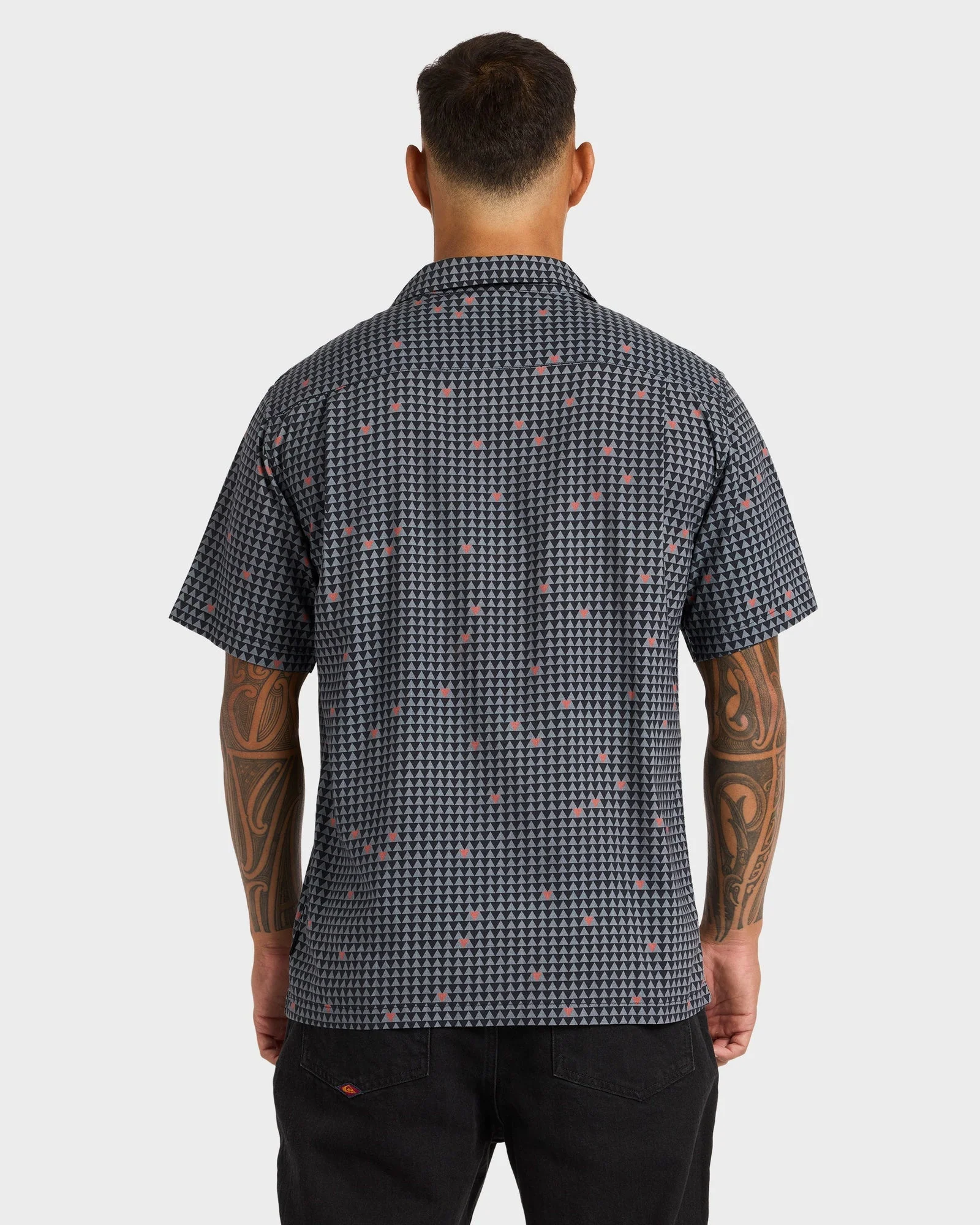 Mens Kehu Woven Short Sleeve Shirt - Image 3