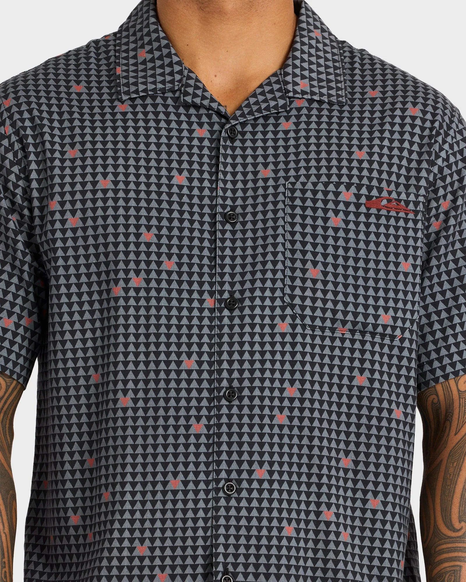 Mens Kehu Woven Short Sleeve Shirt - Image 5