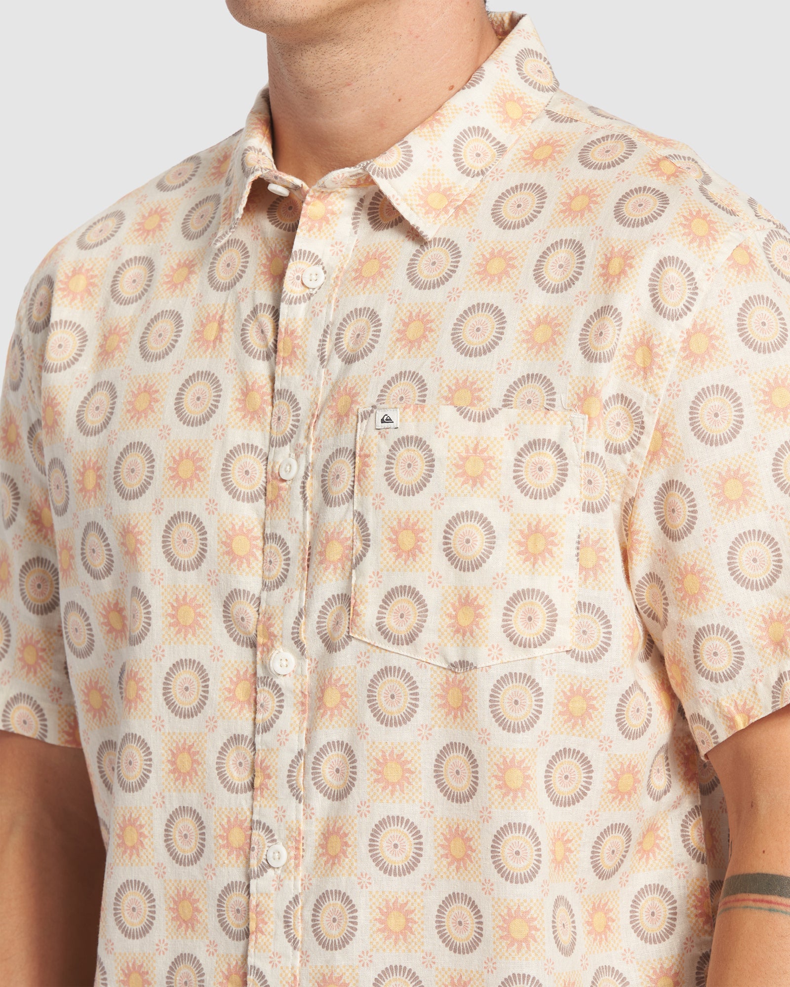 Mens Mandala Short Sleeve Shirt - Image 4