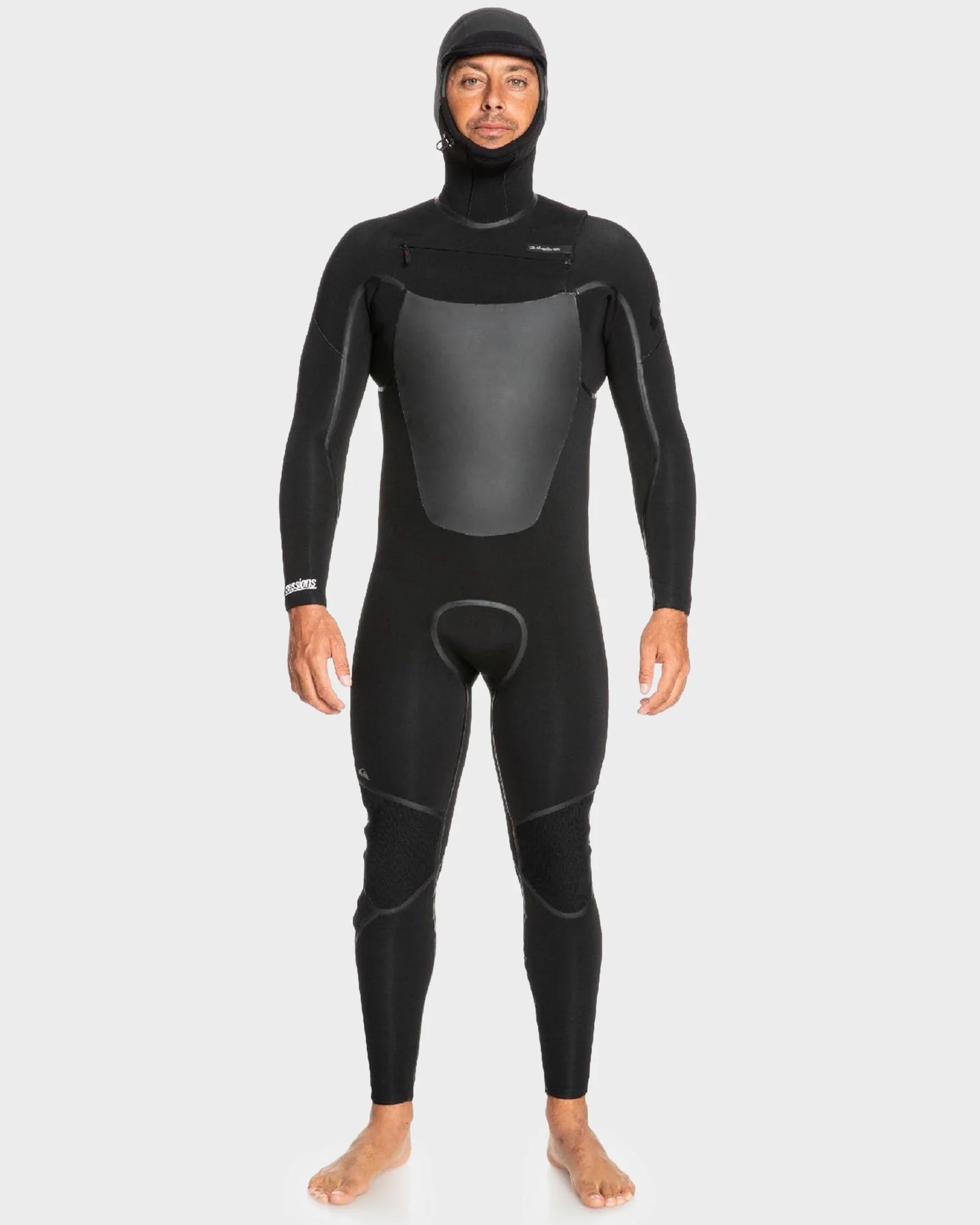 Mens 5/4/3mm Marathon Sessions Hooded Chest Zip Wetsuit