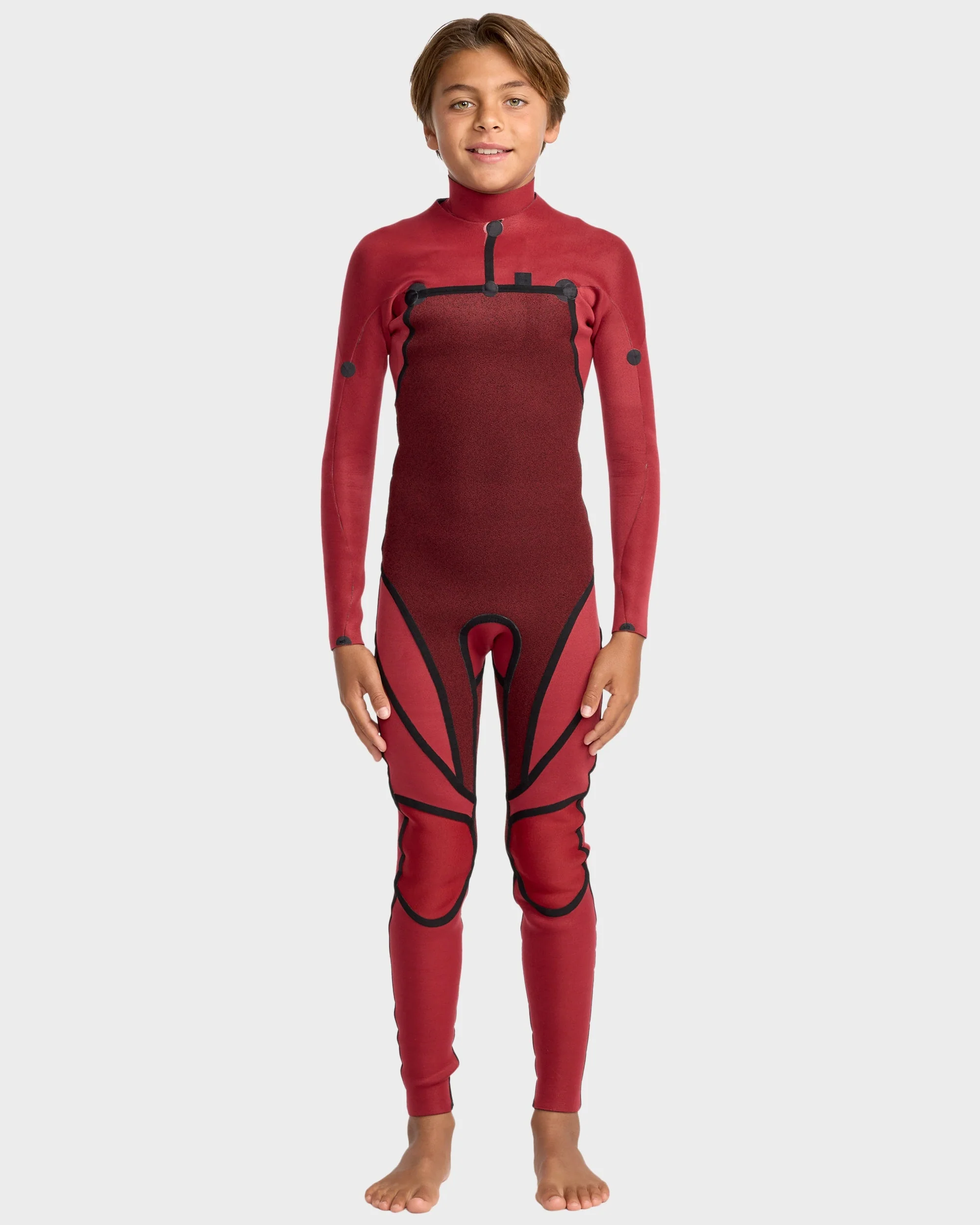 Boys 8-16 3/2mm Mercury Chest Zip Wetsuit - Image 3