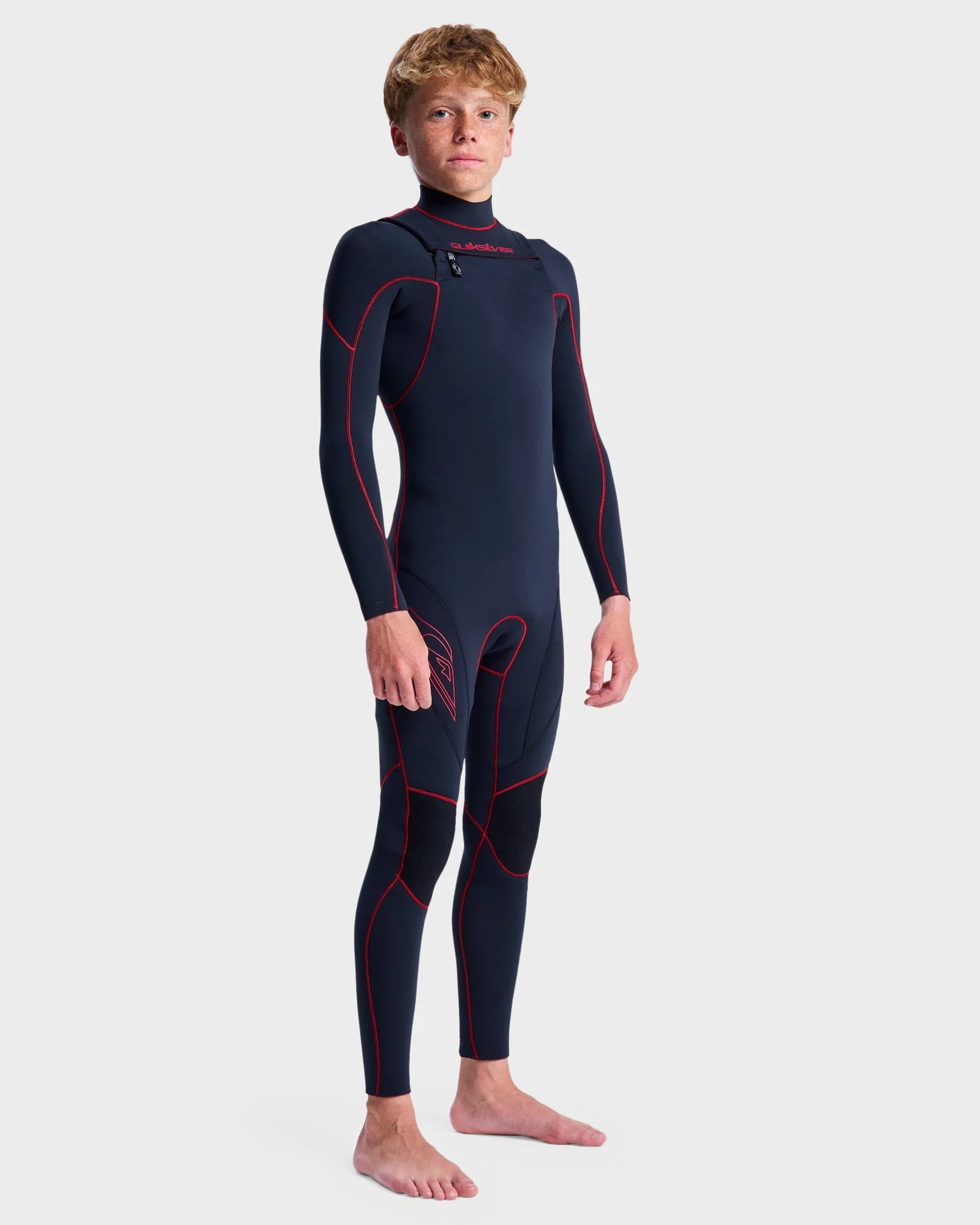 Boys 8-16 3/2 Mercury Chest Zip Wetsuit - Image 3