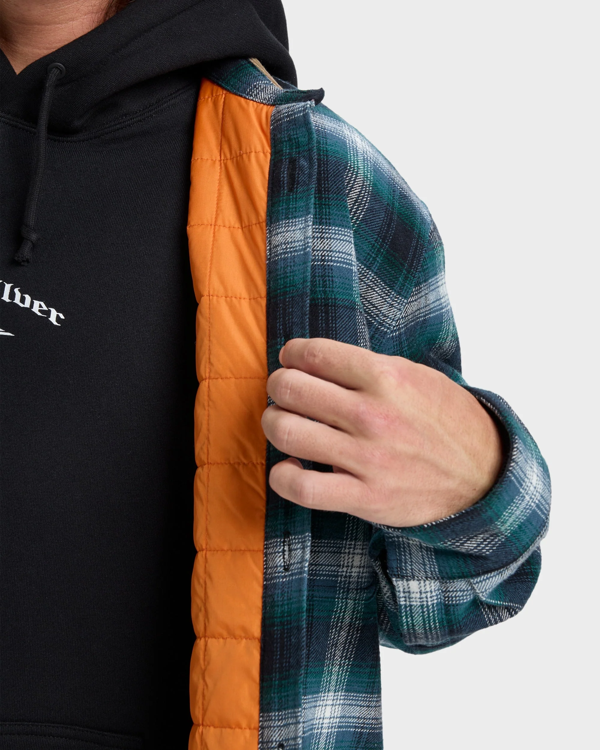 Mens Shadow Check Long Sleeve Shirt - Image 6