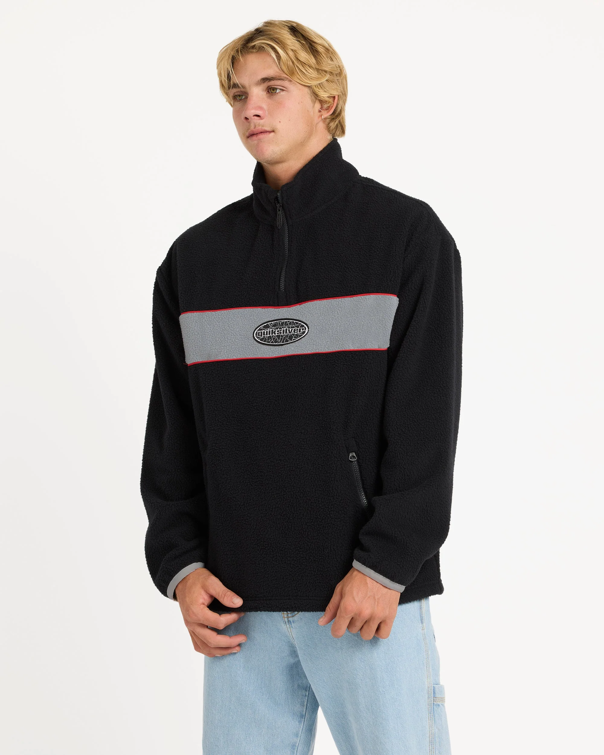 Mens Mercury Panel 1/4 Zip Fleece Jumper - Image 3
