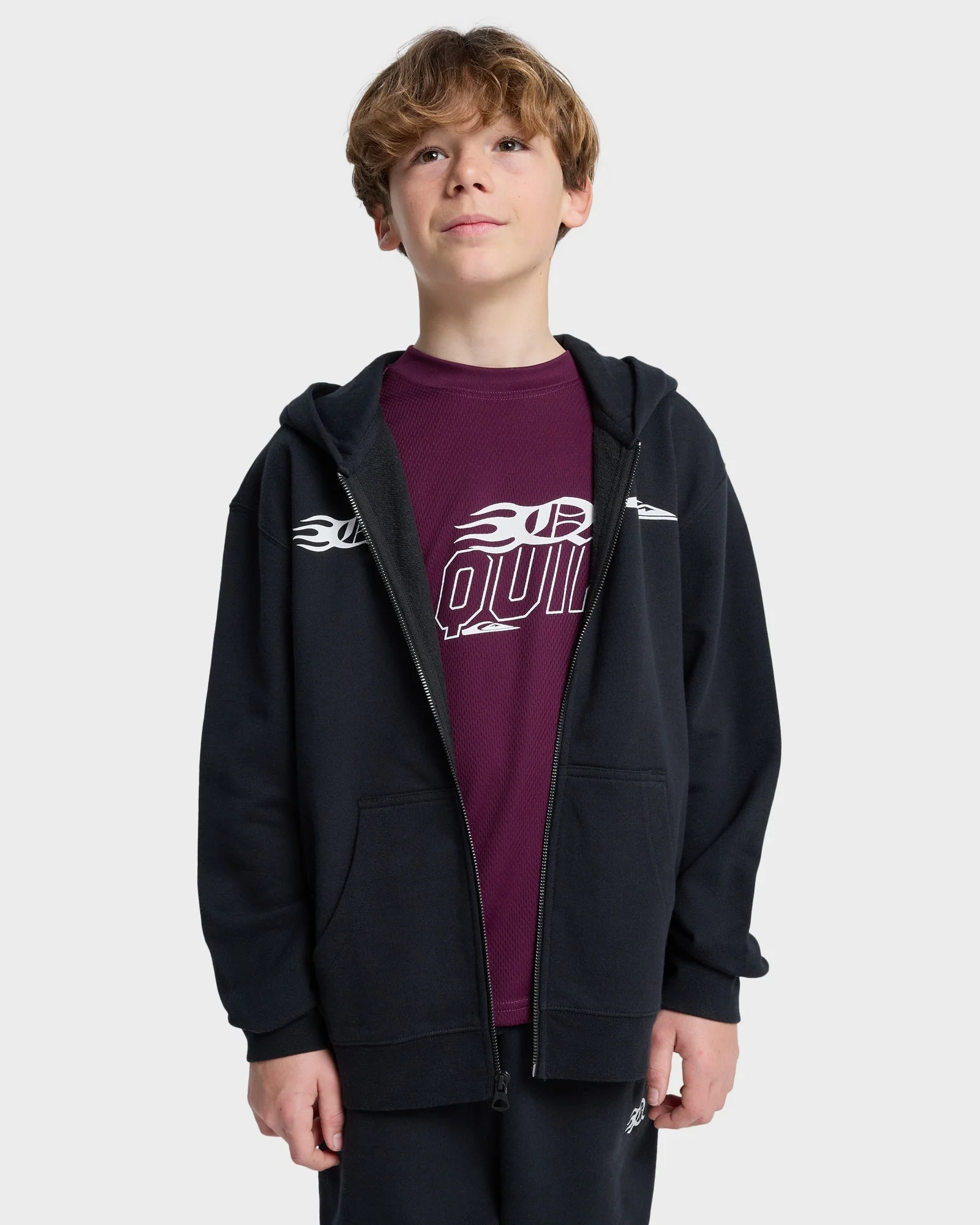 Boys 8-16 Mercury Trident Zip Up Hoodie - Image 3