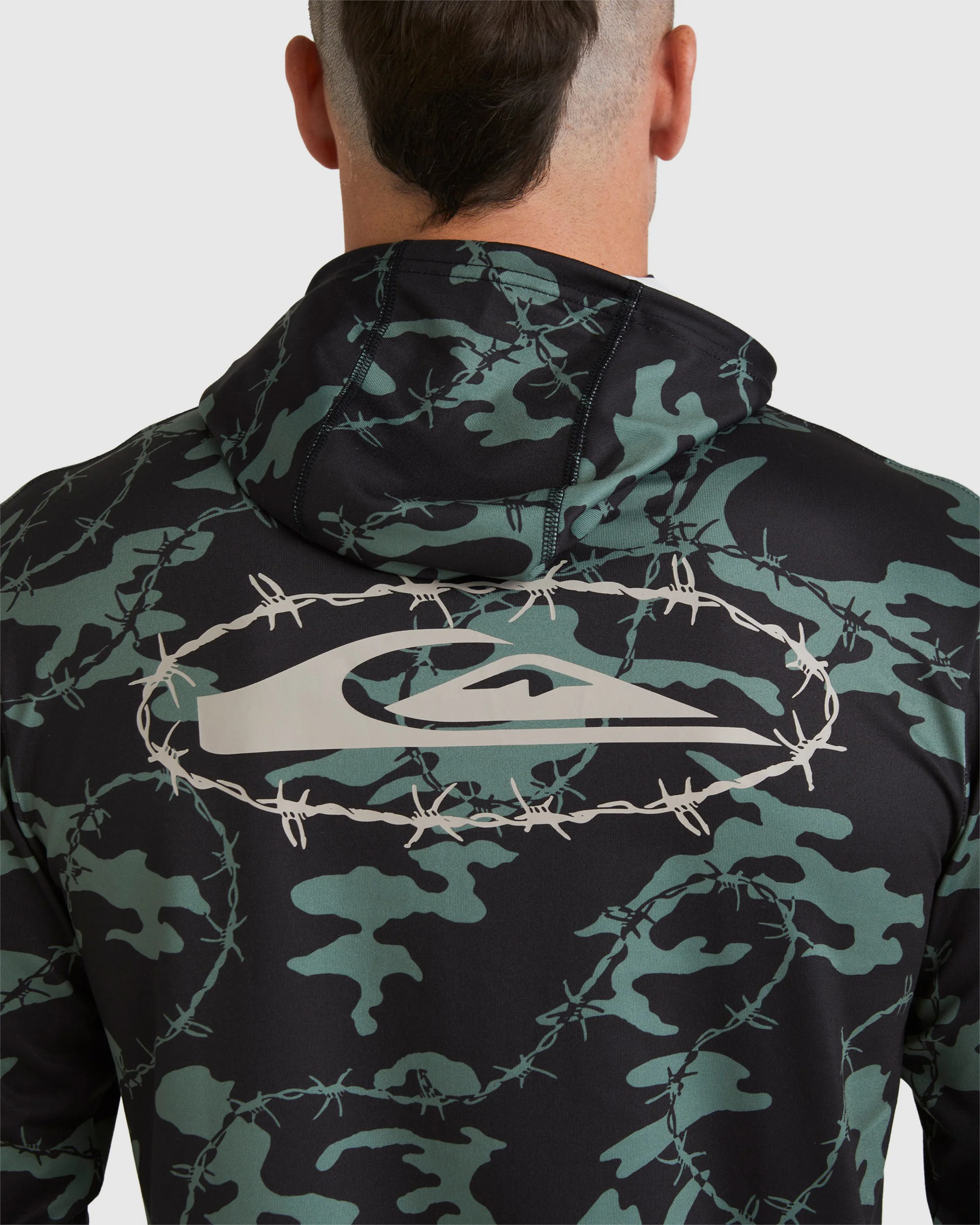 Mens Mikey Hooded Long Sleeve Upf 50 Surf T-Shirt - Image 11