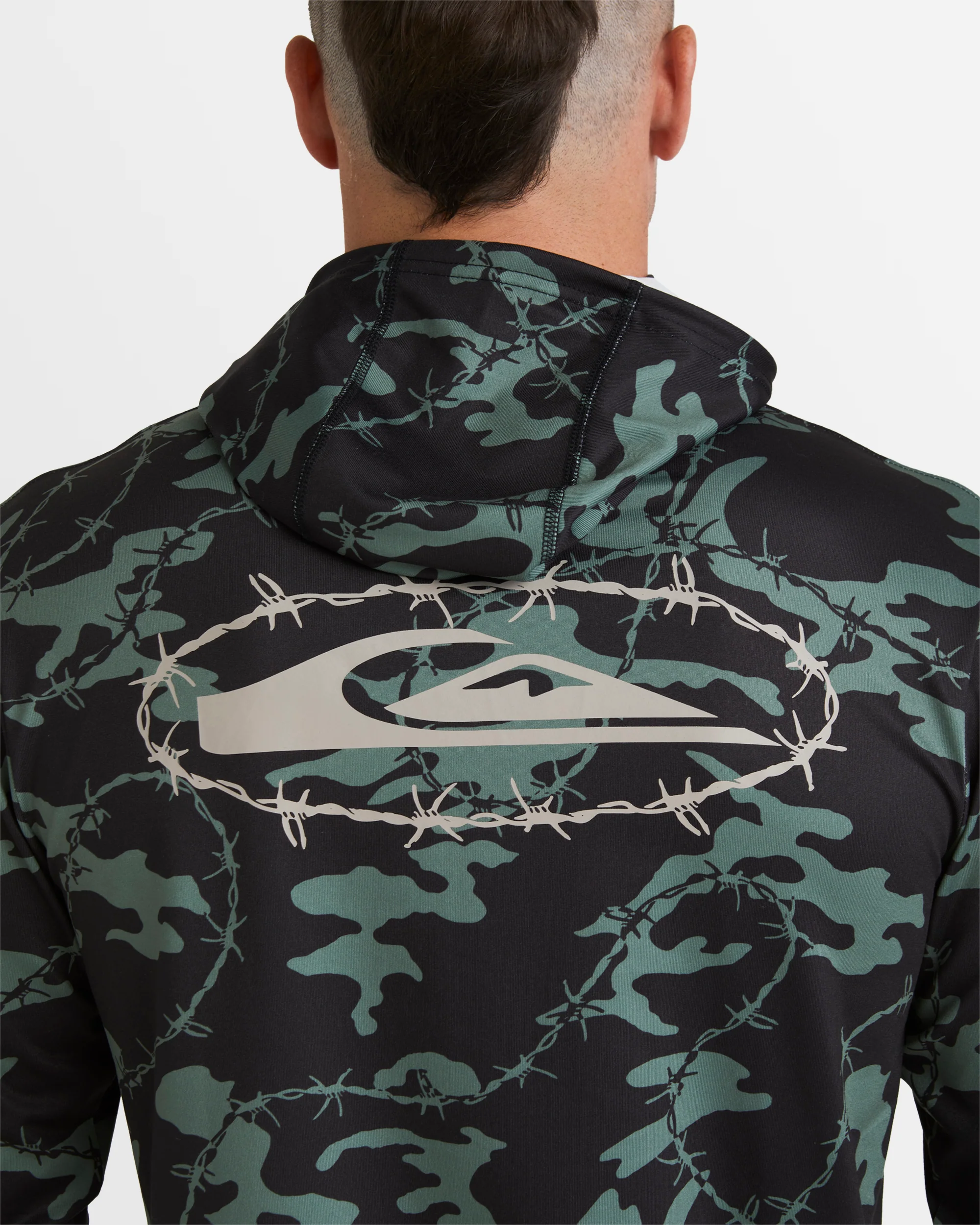 Mens Mikey Hooded Long Sleeve Upf 50 Surf T-Shirt - Image 12