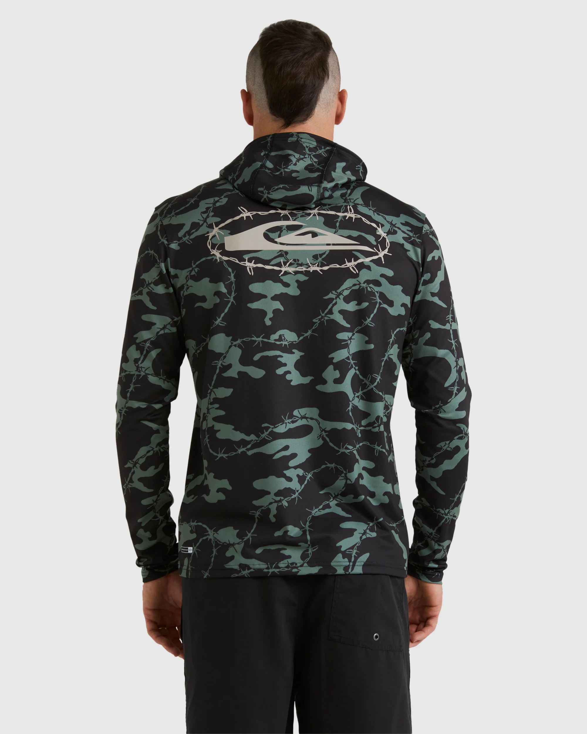 Mens Mikey Hooded Long Sleeve Upf 50 Surf T-Shirt - Image 7